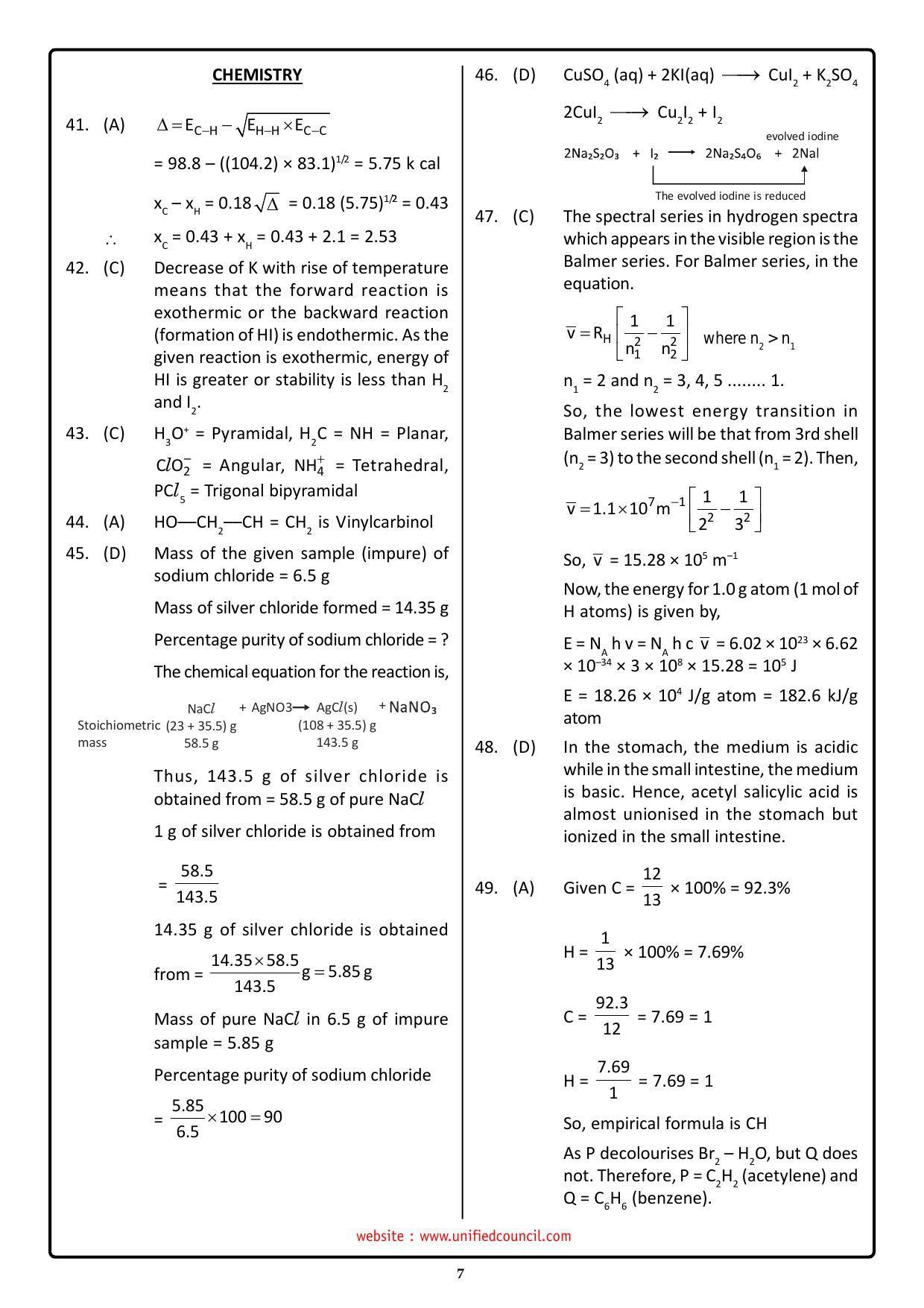 NSTSE 2023 Class 11 PCB Answer Key (Paper Code 487) - Page 7