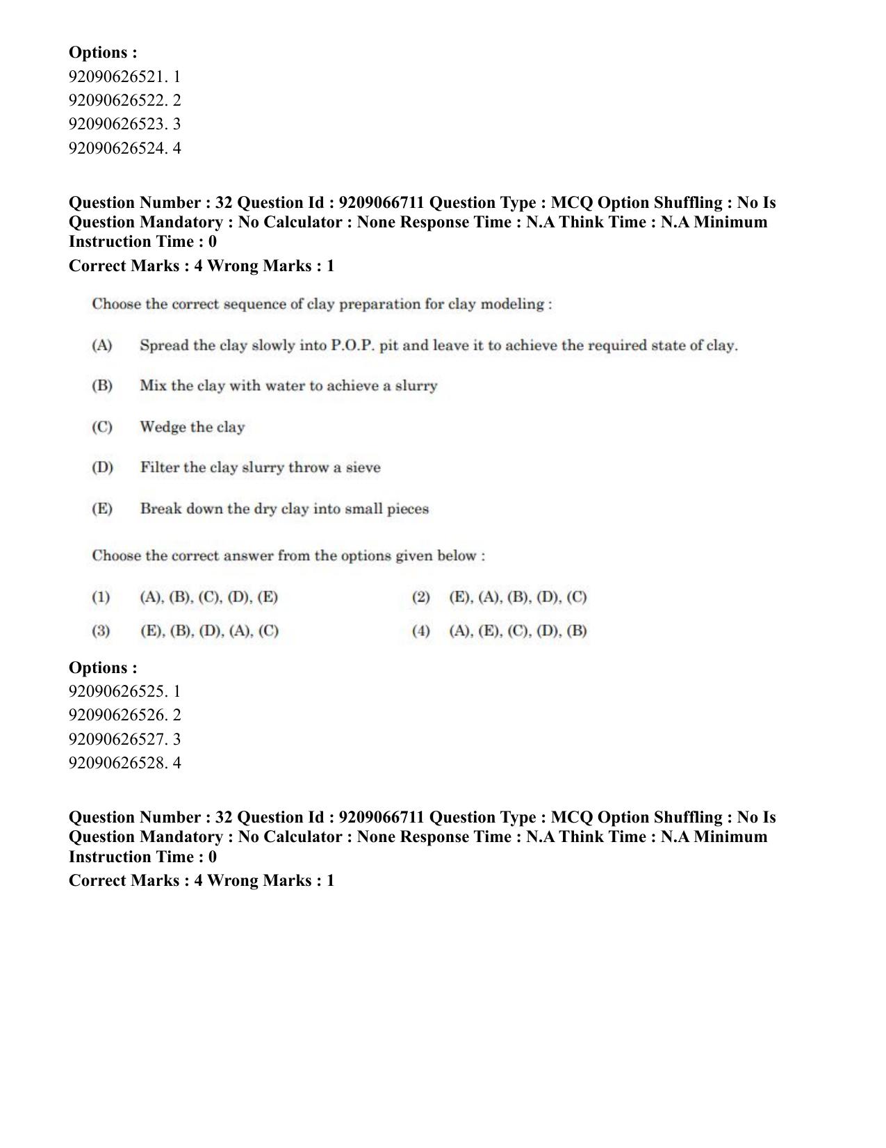 CUET PG 2023: HUQP17 – Plastic Arts (Eng.)-shift 1 (08-06-2023) Question Paper - Page 35