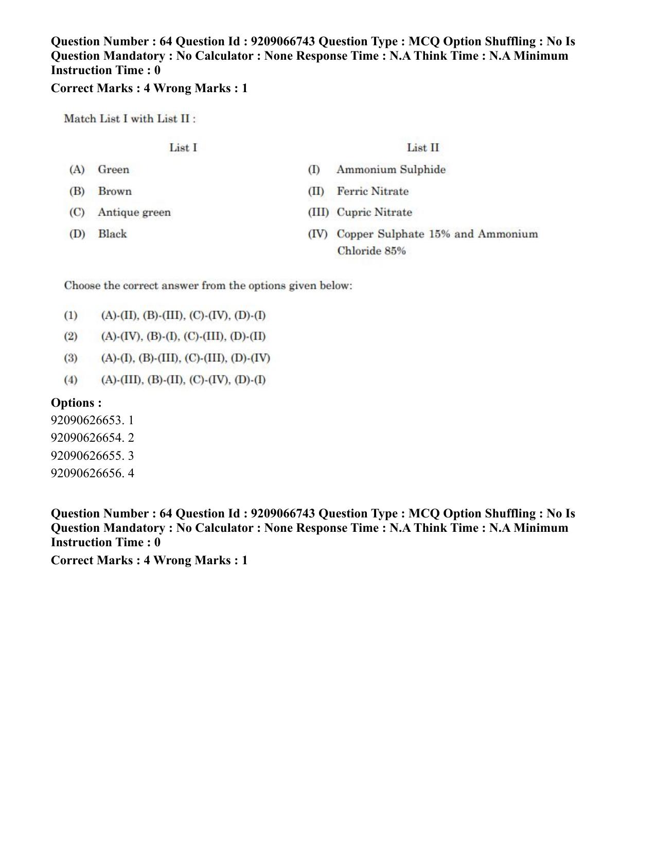 CUET PG 2023: HUQP17 – Plastic Arts (Eng.)-shift 1 (08-06-2023) Question Paper - Page 68