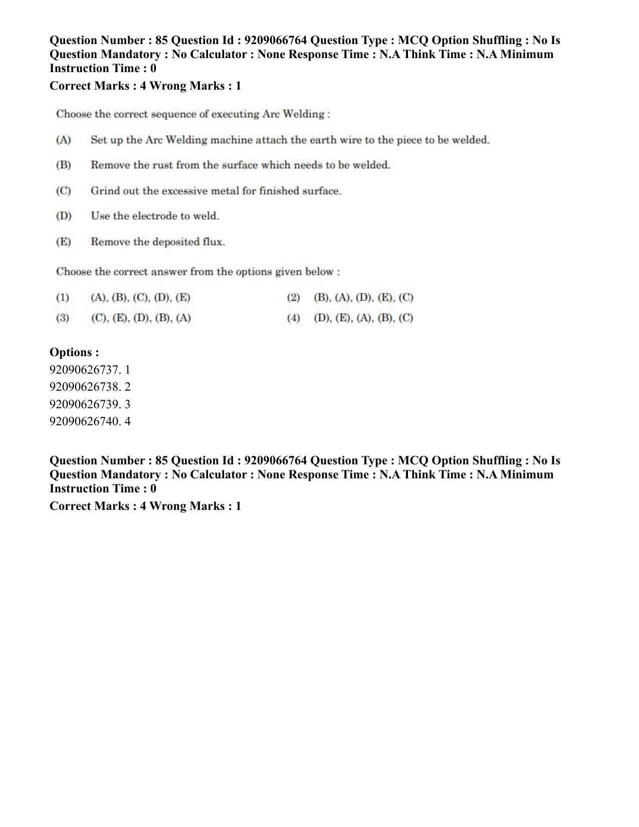 CUET PG 2023: HUQP17 – Plastic Arts (Eng.)-shift 1 (08-06-2023) Question Paper - Page 91