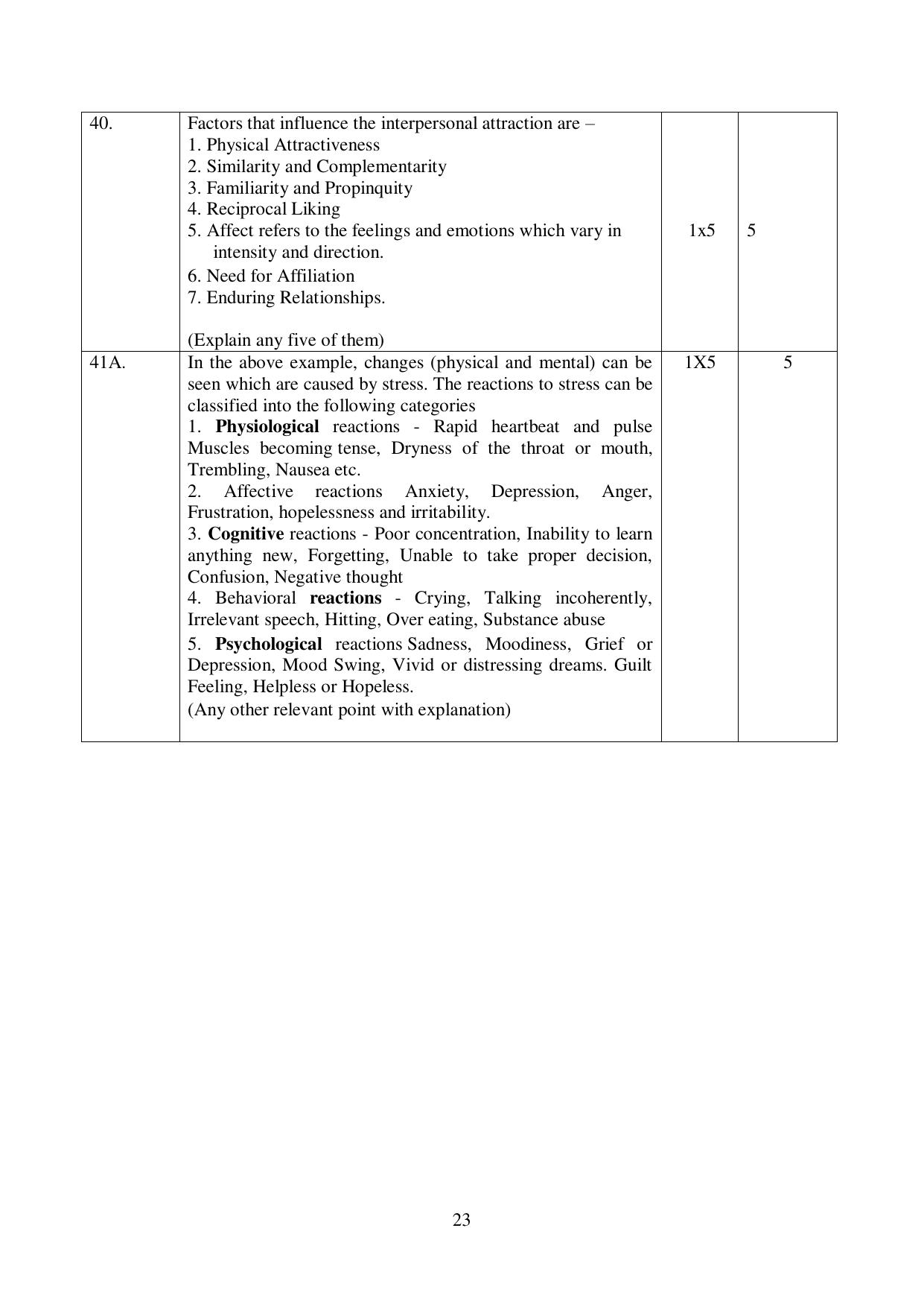 NIOS Class 12 Psychology (Old) Sample Paper - Page 23