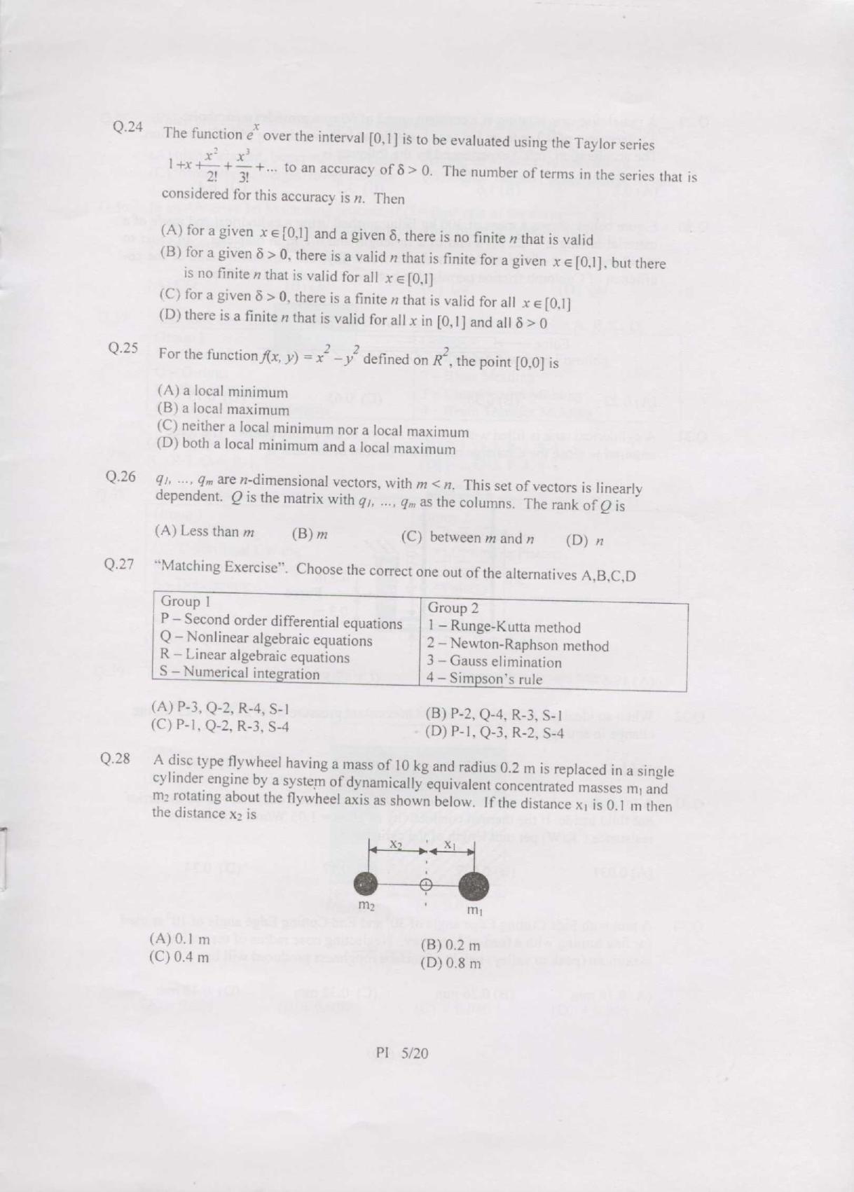 GATE 2007 Production and Industrial Engineering (PI) Question Paper with Answer Key - Page 5