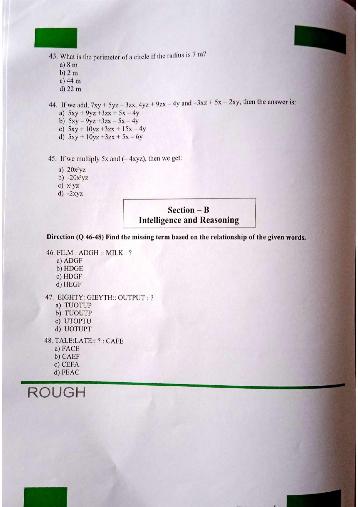 JKSSEE 2022 Class 9 Question Paper - Page 8