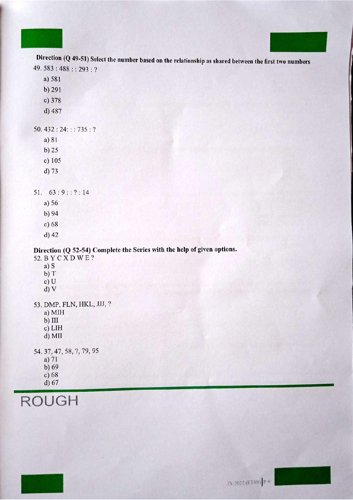JKSSEE 2022 Class 9 Question Paper - Page 9