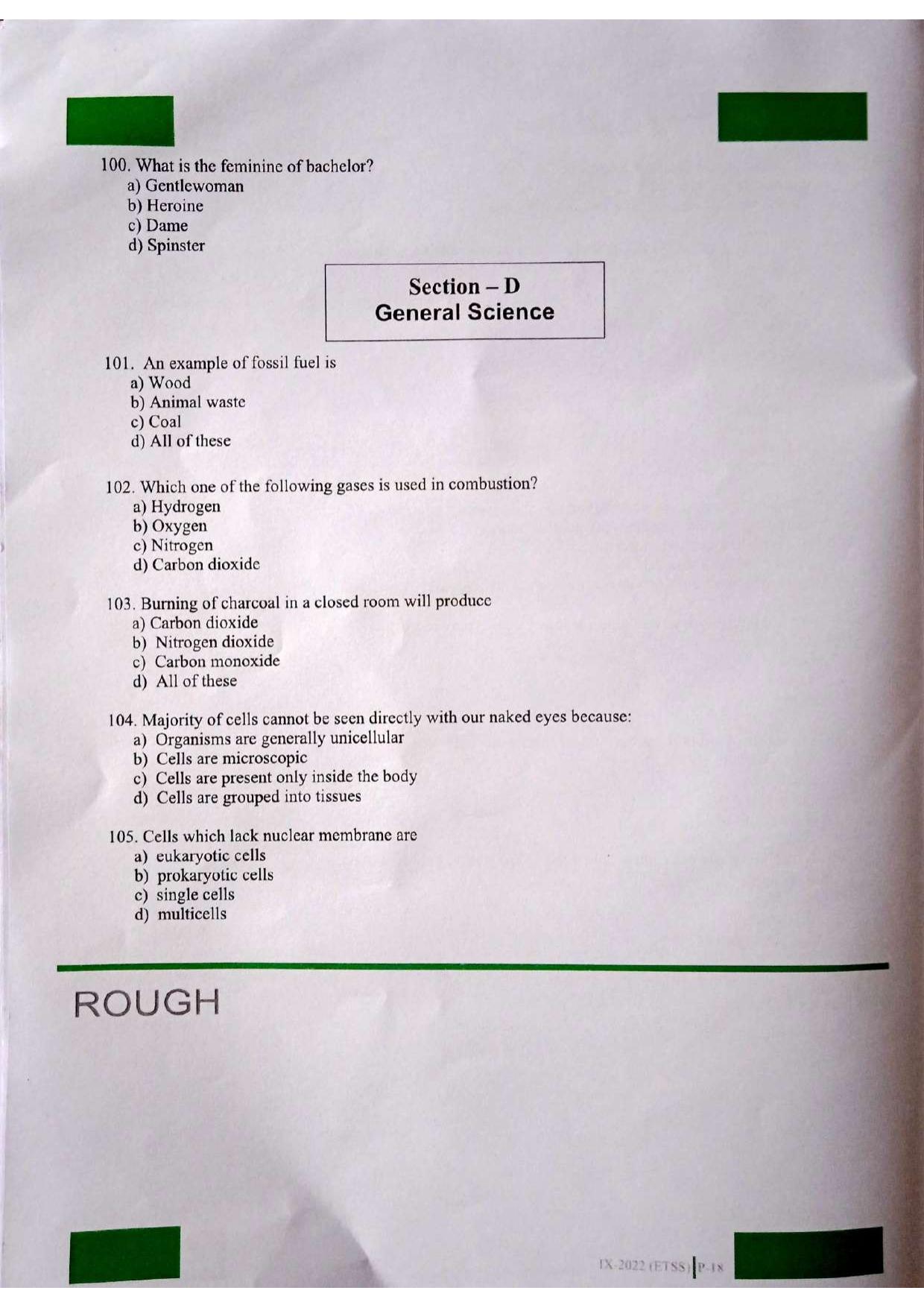 JKSSEE 2022 Class 9 Question Paper - Page 18