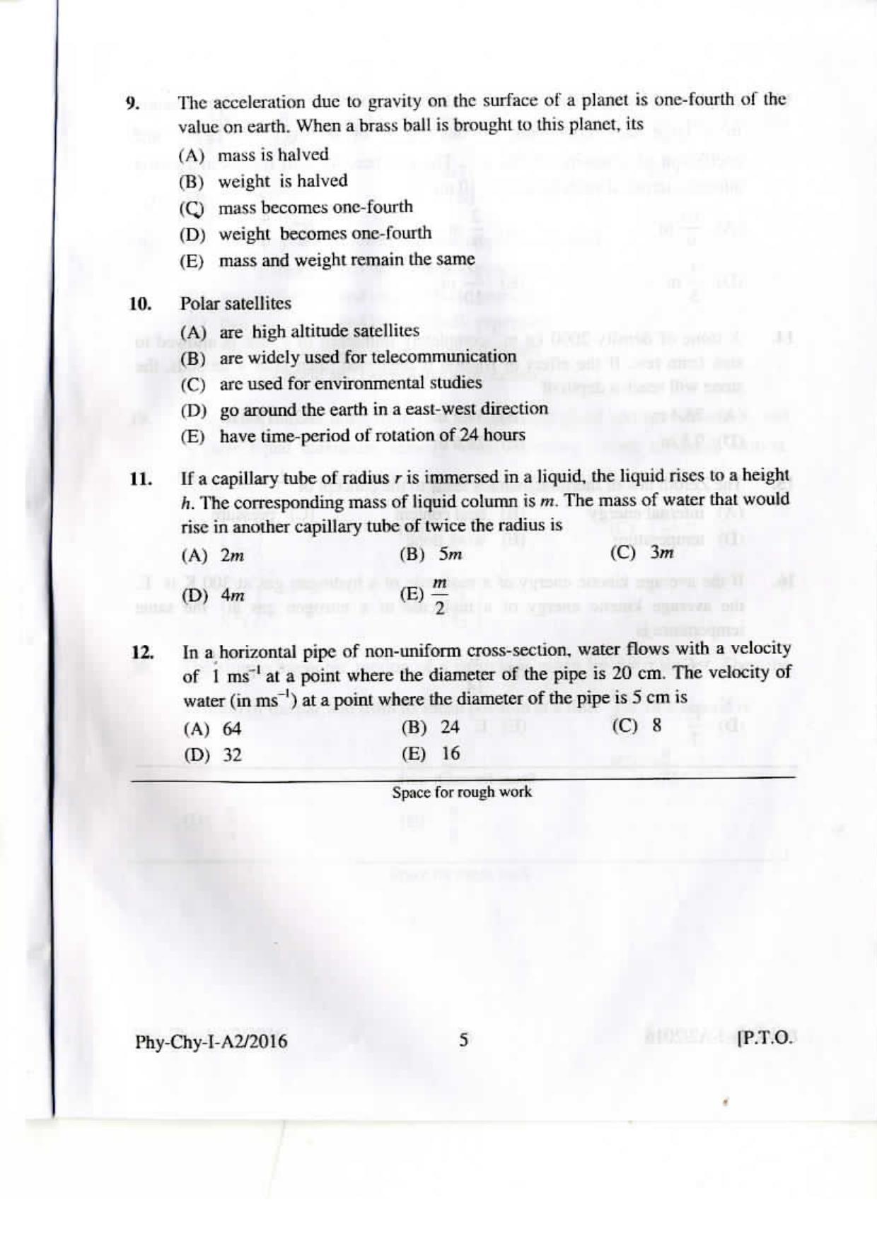KEAM Paper I 2016 Question Paper - Page 4