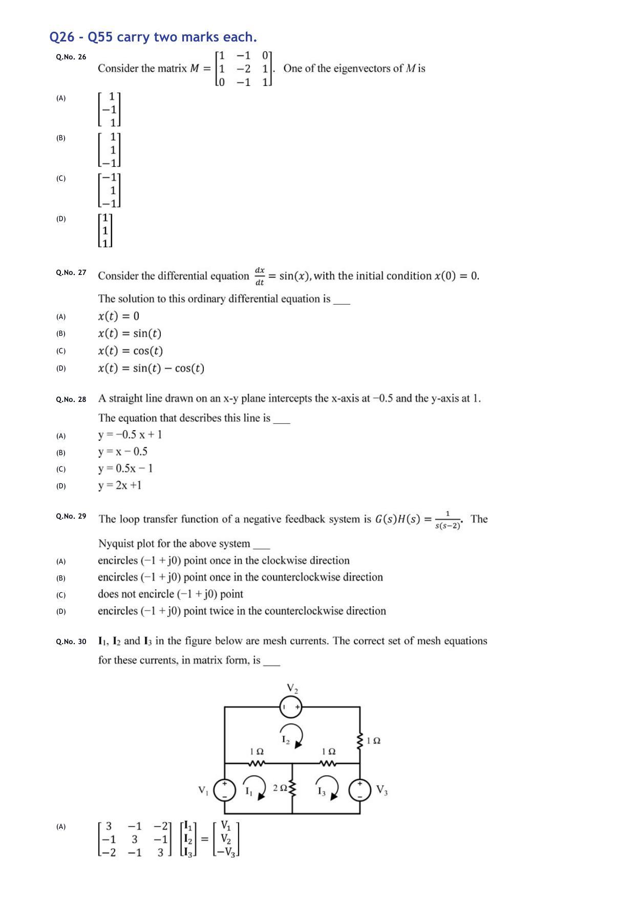 GATE 2020 Instrumentation Engineering (IN) Question Paper - Page 8