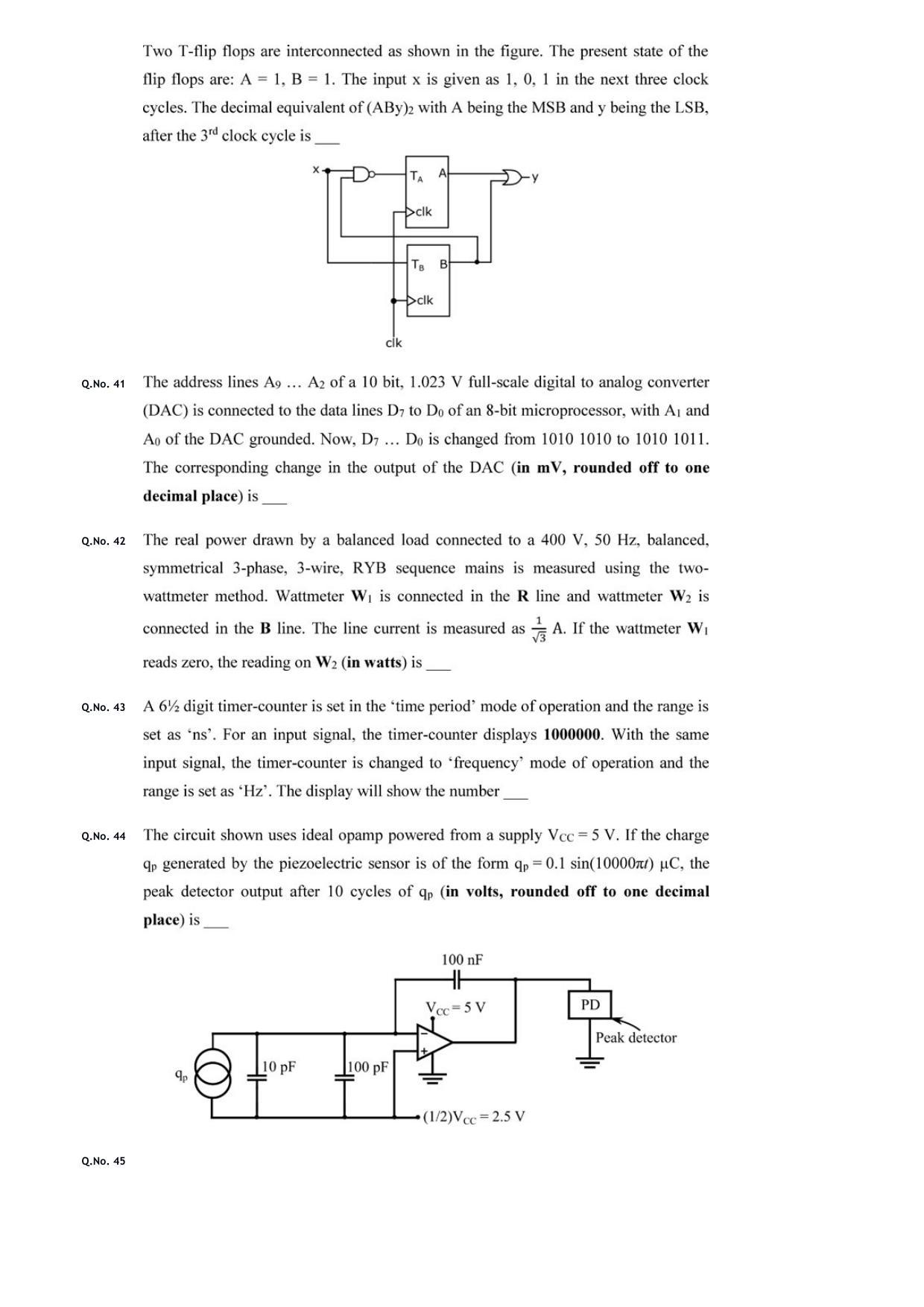 GATE 2020 Instrumentation Engineering (IN) Question Paper - Page 11