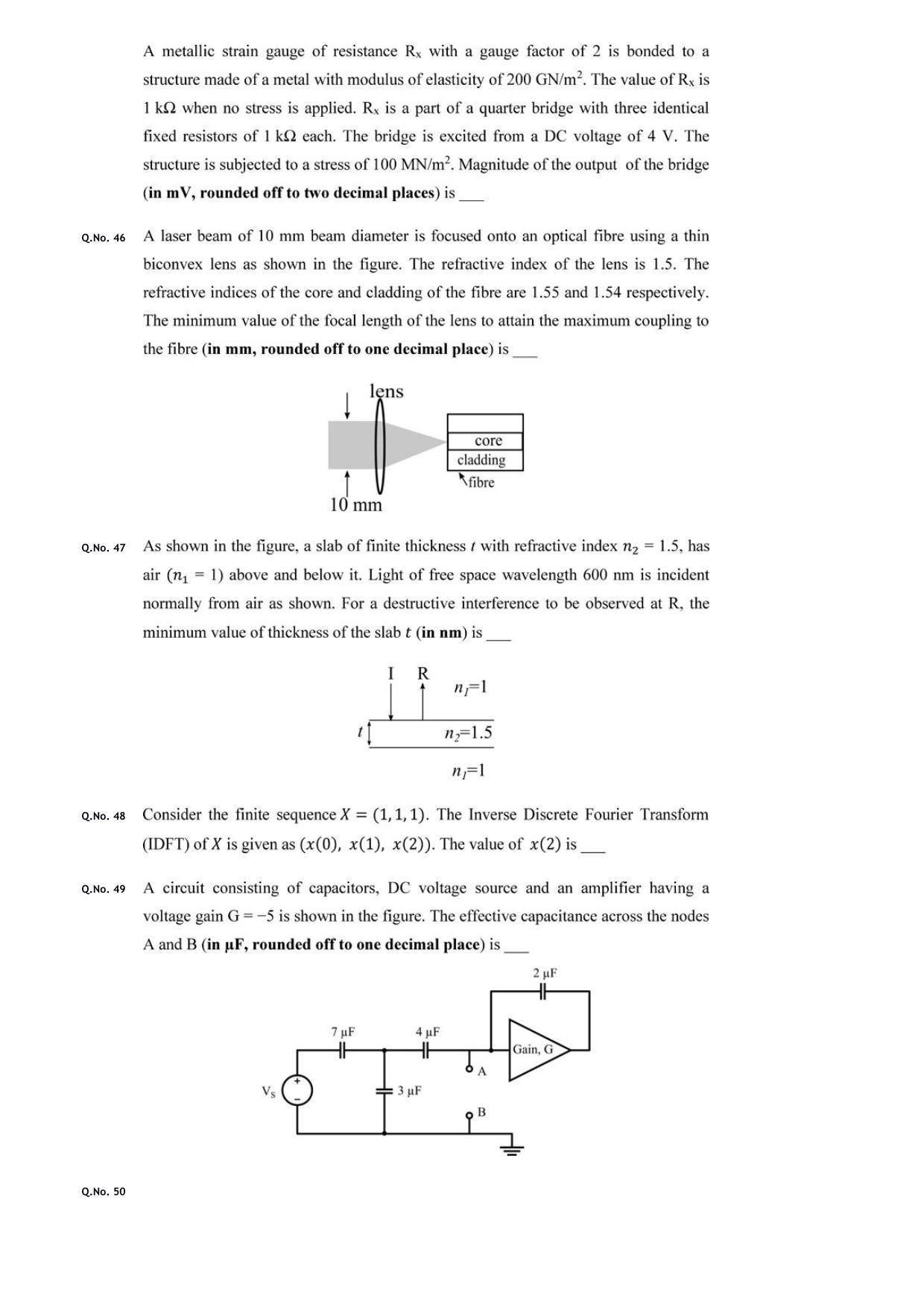 GATE 2020 Instrumentation Engineering (IN) Question Paper - Page 12