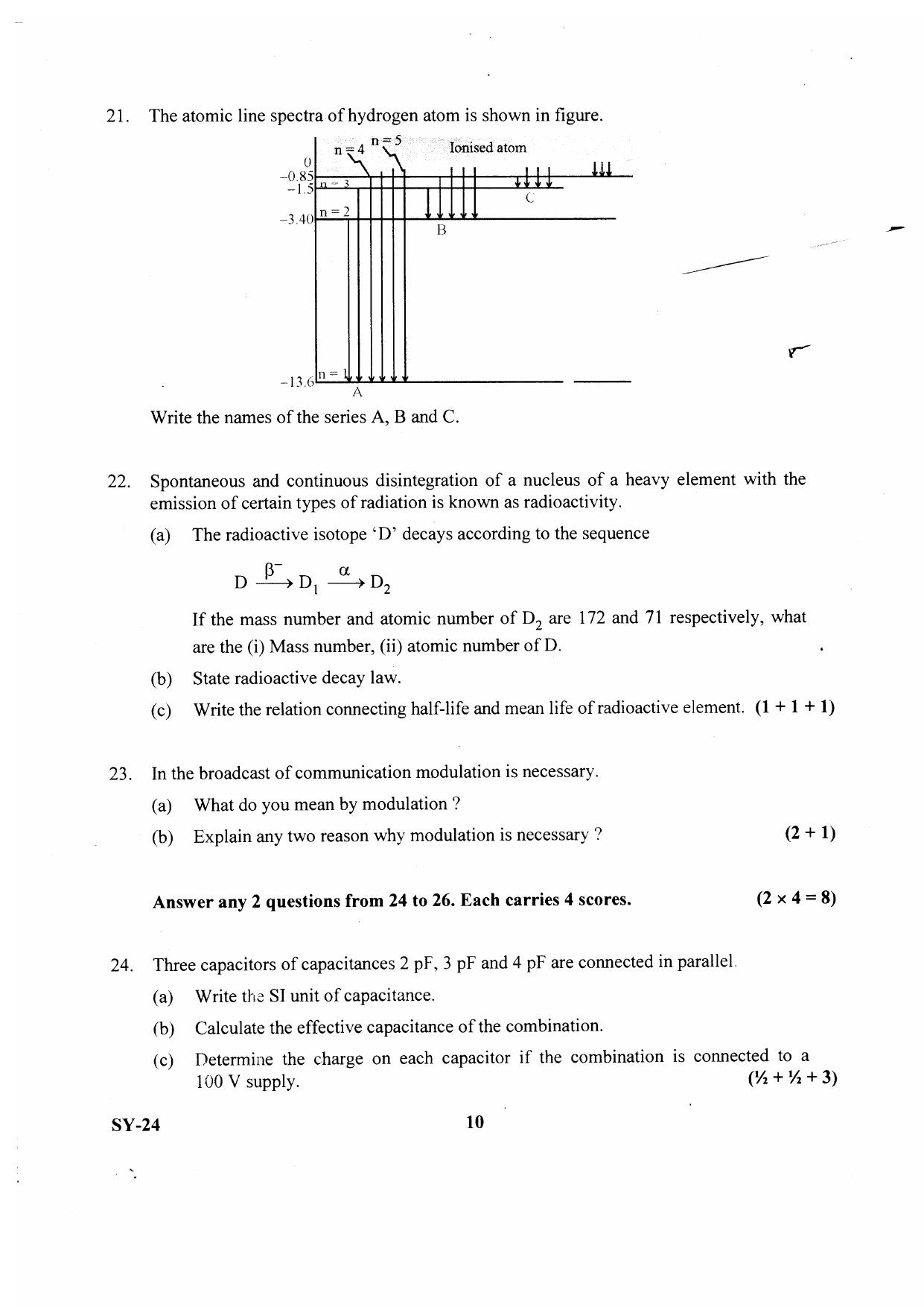Kerala Plus Two 2020 Physics Annual Question Paper - Page 6