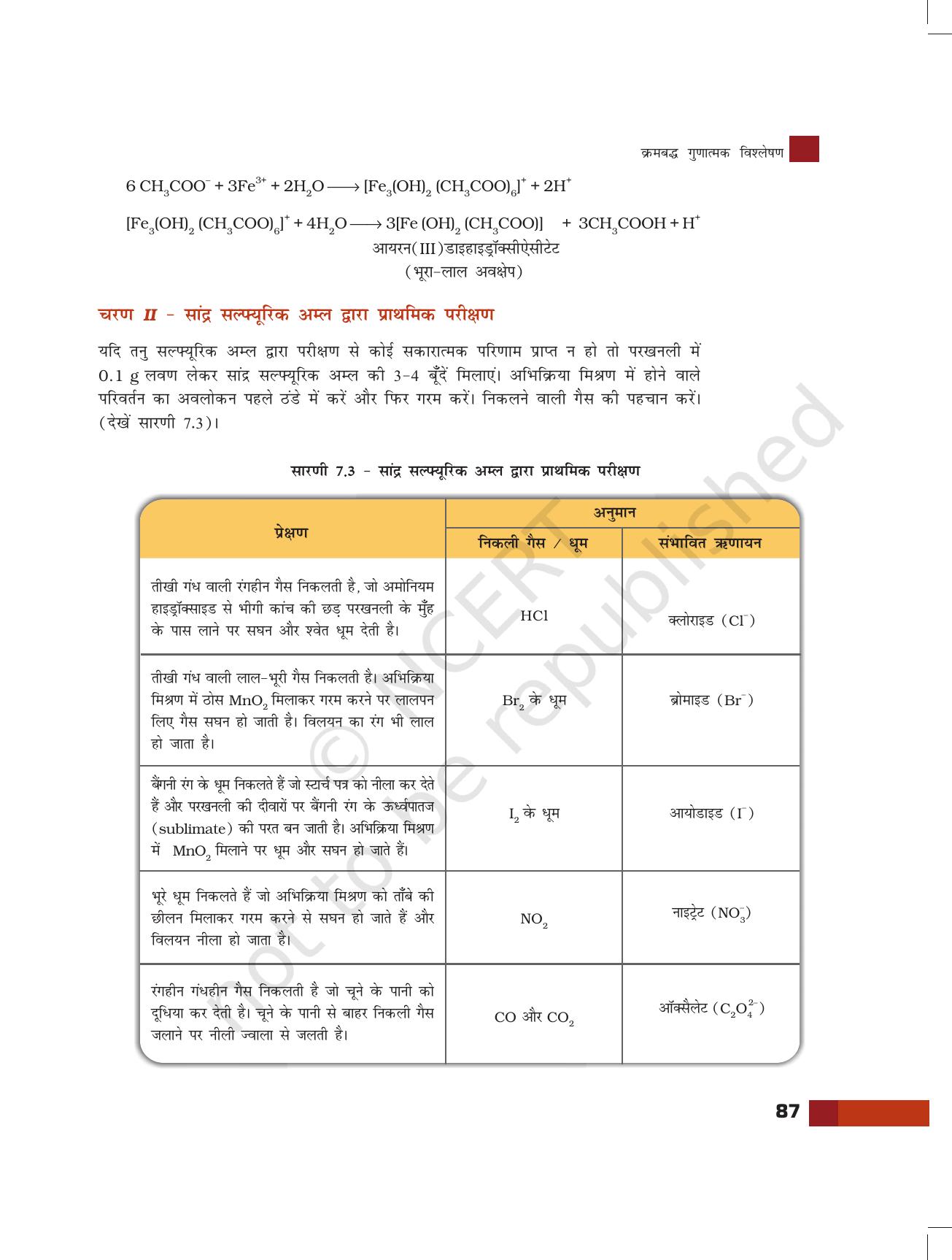 NCERT Laboratory Manuals for Class XI रसायन - क्रमबद्ध गुणात्मक विश्लेषण - Page 8