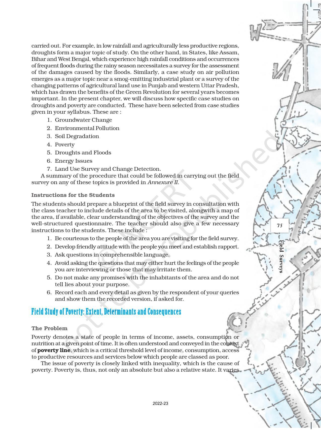 NCERT Book for Class 12 Geography (Part-III) Chapter 5 Field Surveys - Page 5