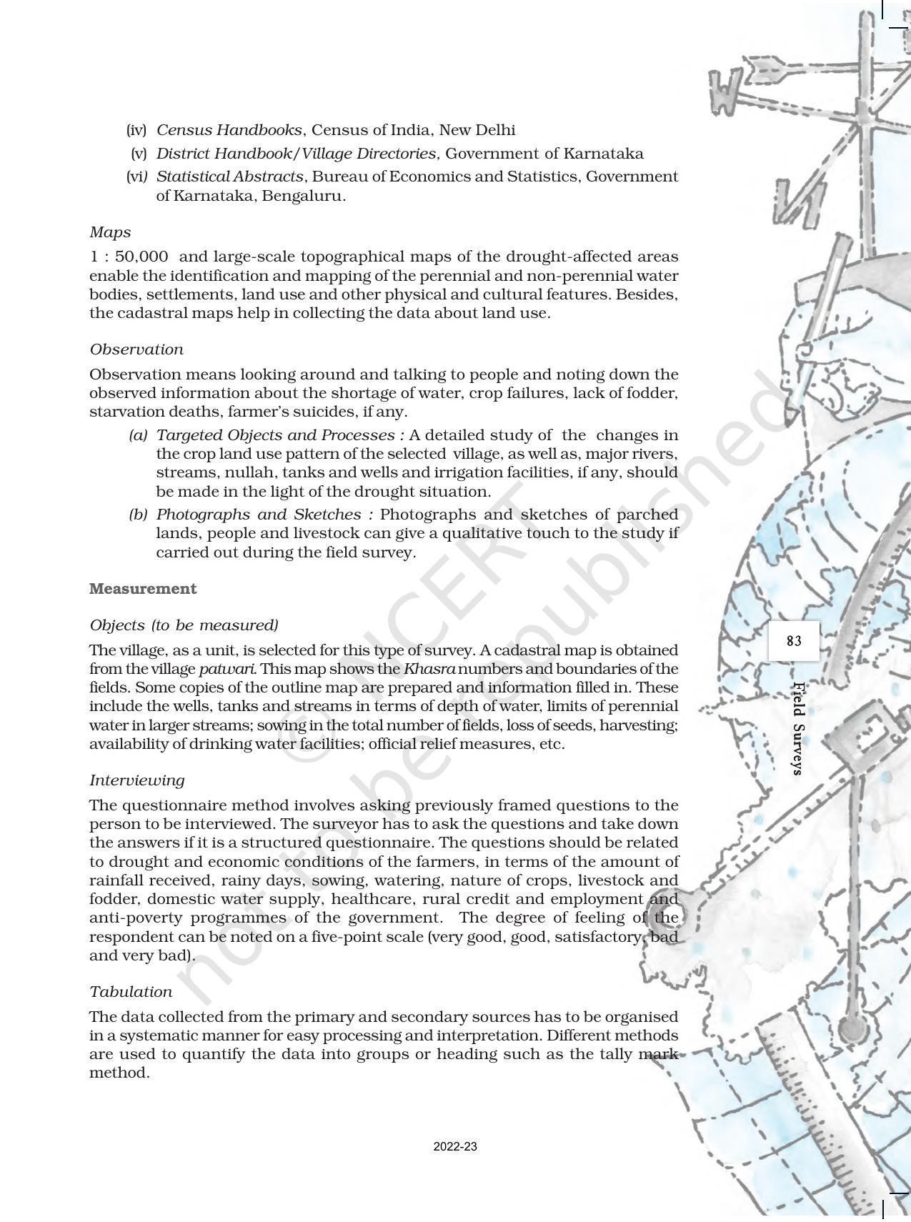 NCERT Book for Class 12 Geography (Part-III) Chapter 5 Field Surveys - Page 13
