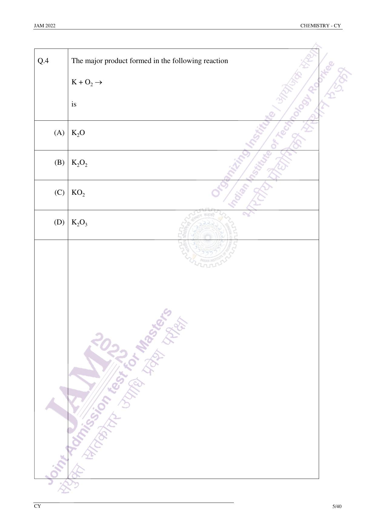 JAM 2022: CY Question Paper - Page 4