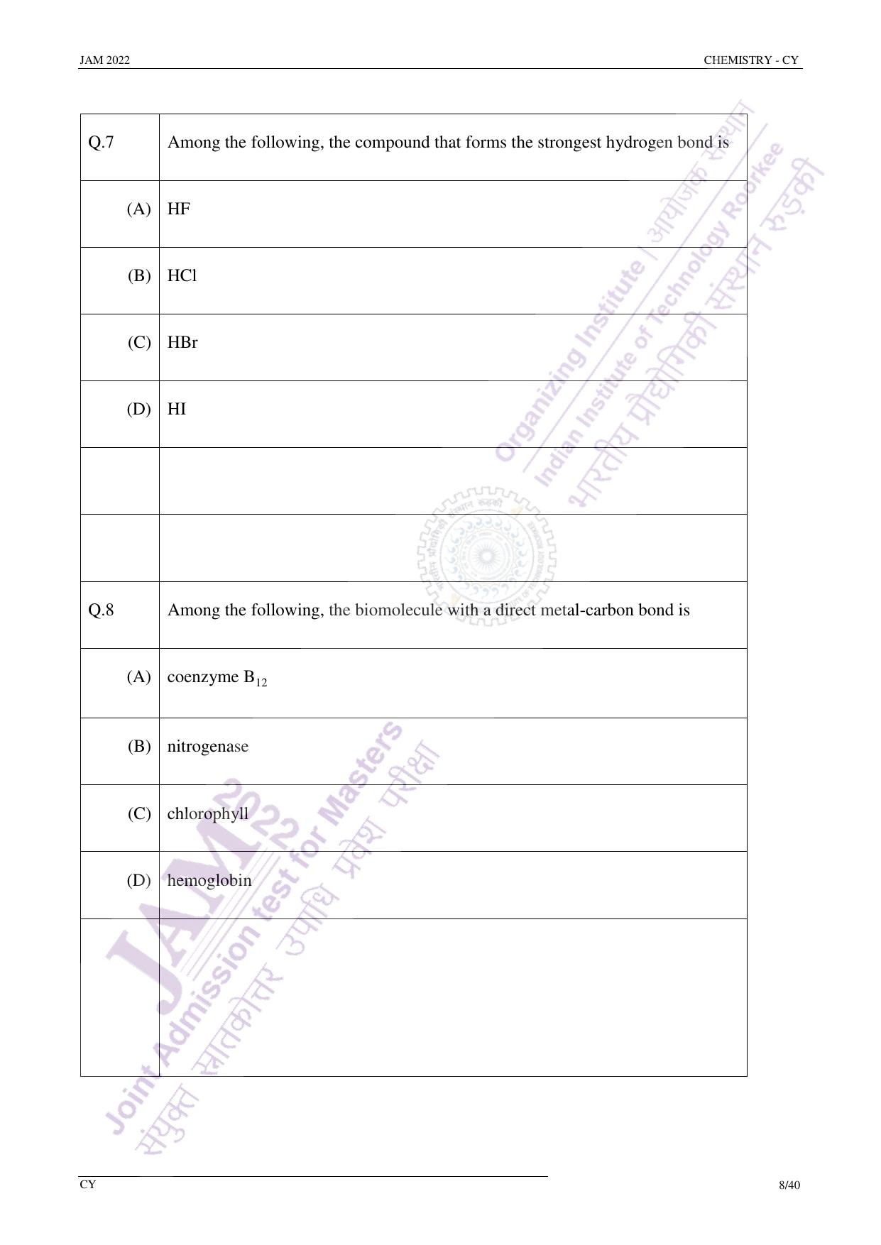 JAM 2022: CY Question Paper - Page 7