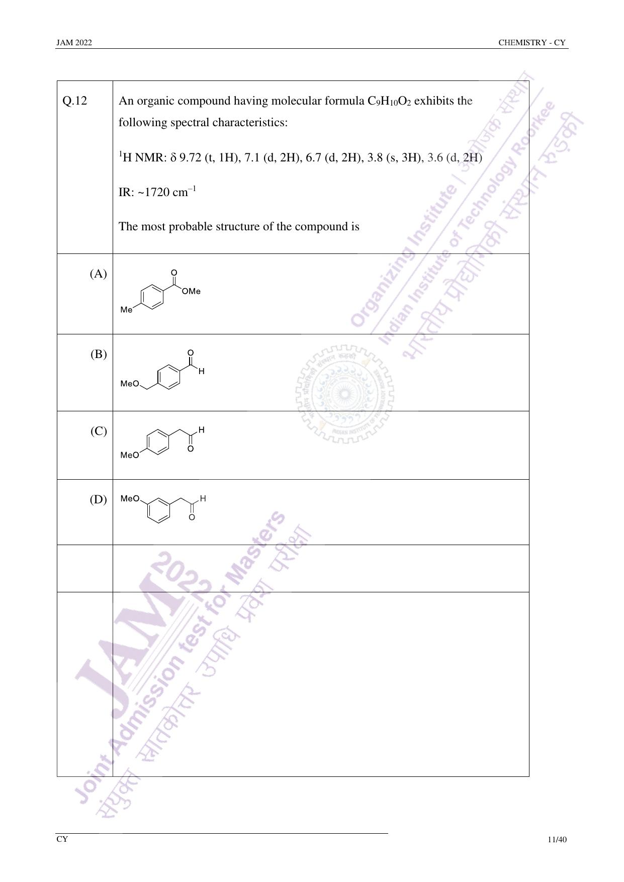 JAM 2022: CY Question Paper - Page 10