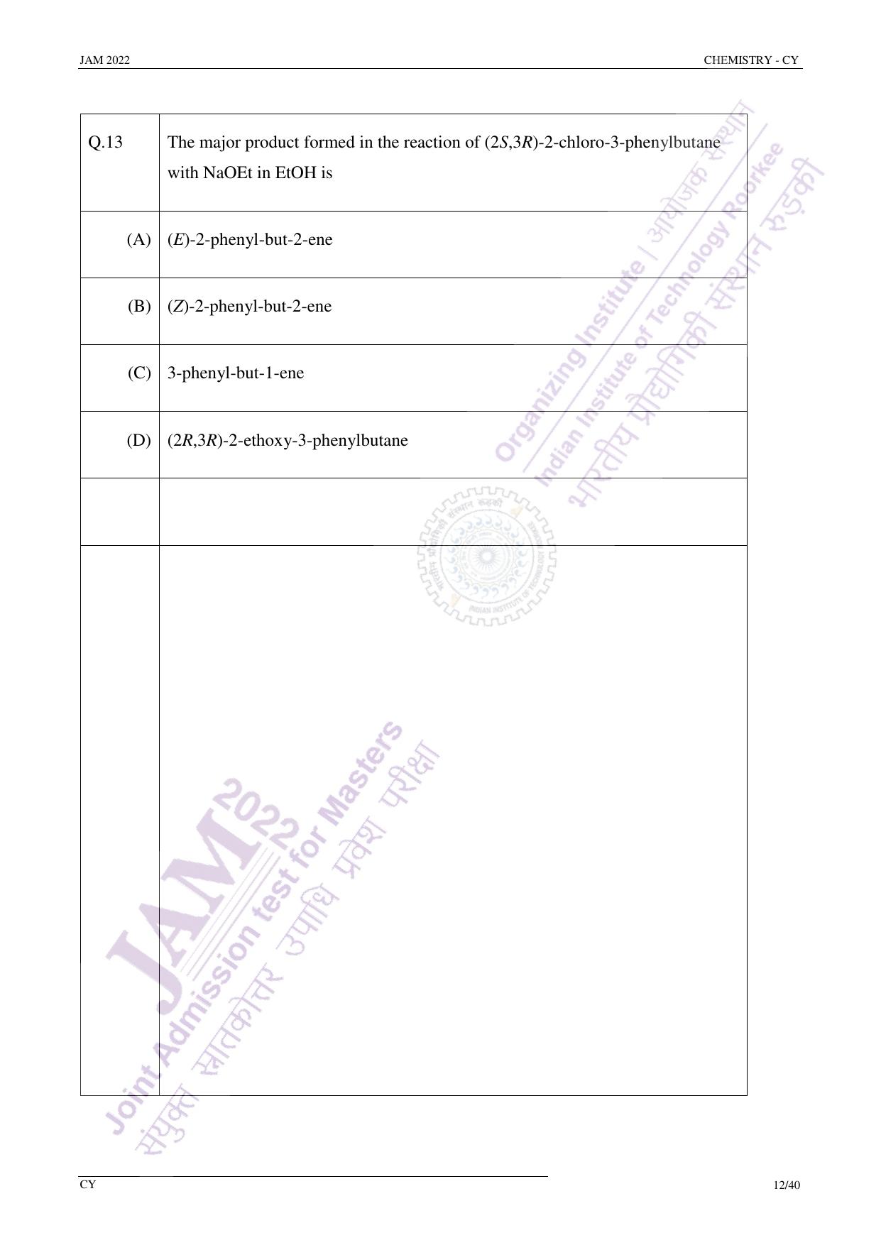 JAM 2022: CY Question Paper - Page 11
