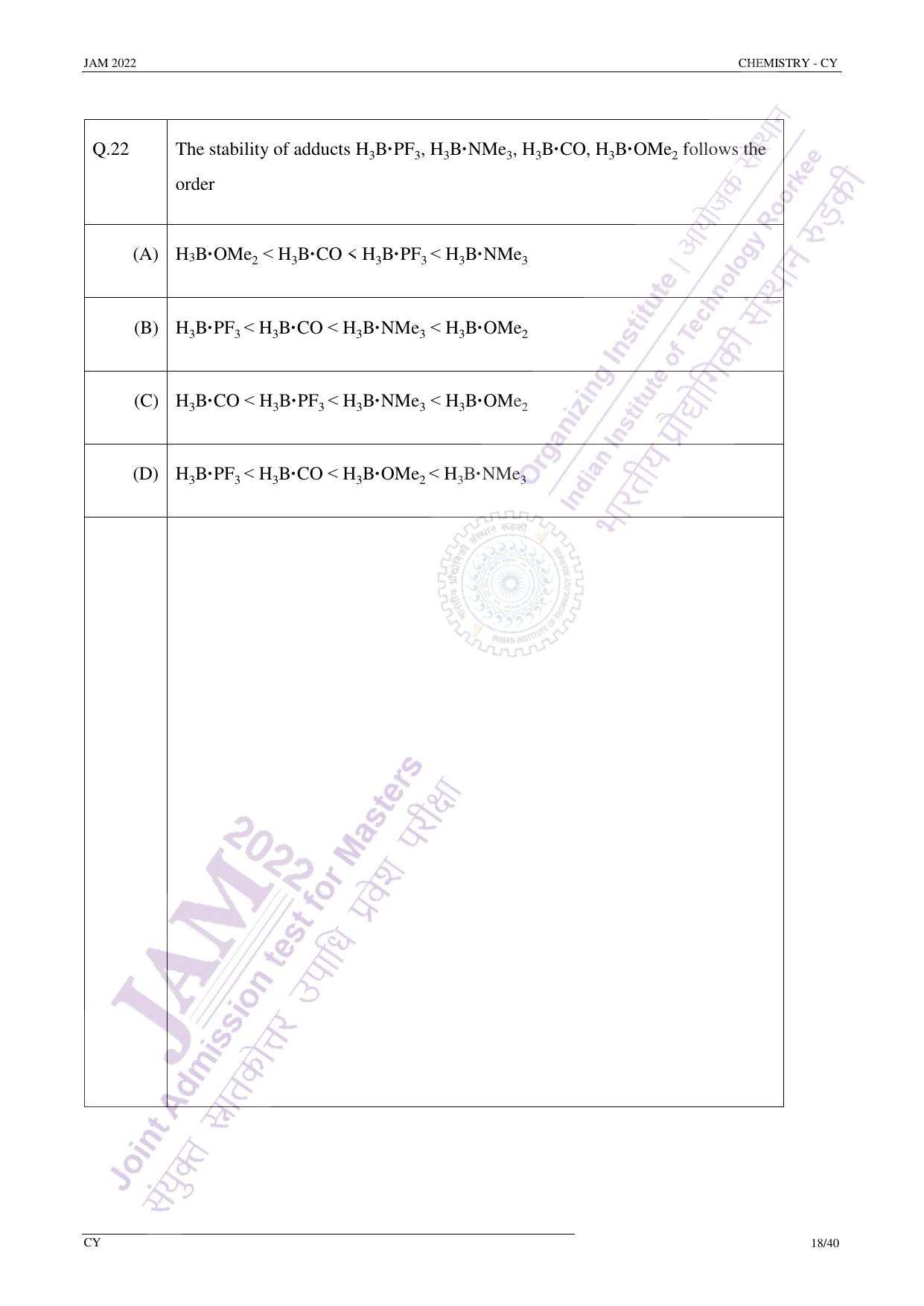 JAM 2022: CY Question Paper - Page 17