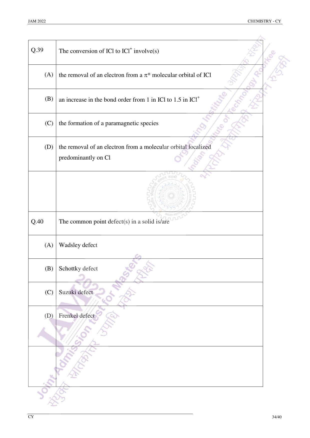 JAM 2022: CY Question Paper - Page 33