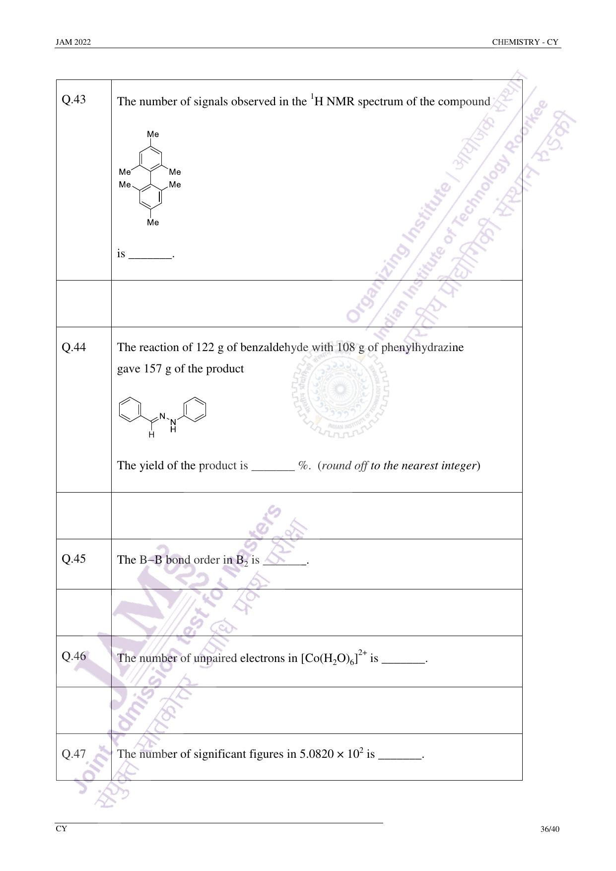 JAM 2022: CY Question Paper - Page 35