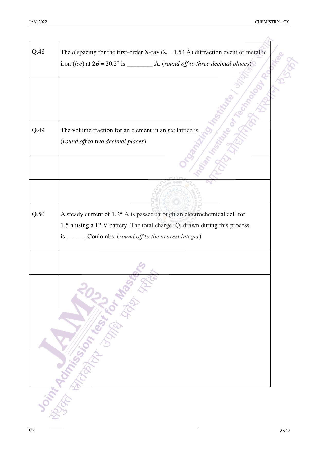 JAM 2022: CY Question Paper - Page 36
