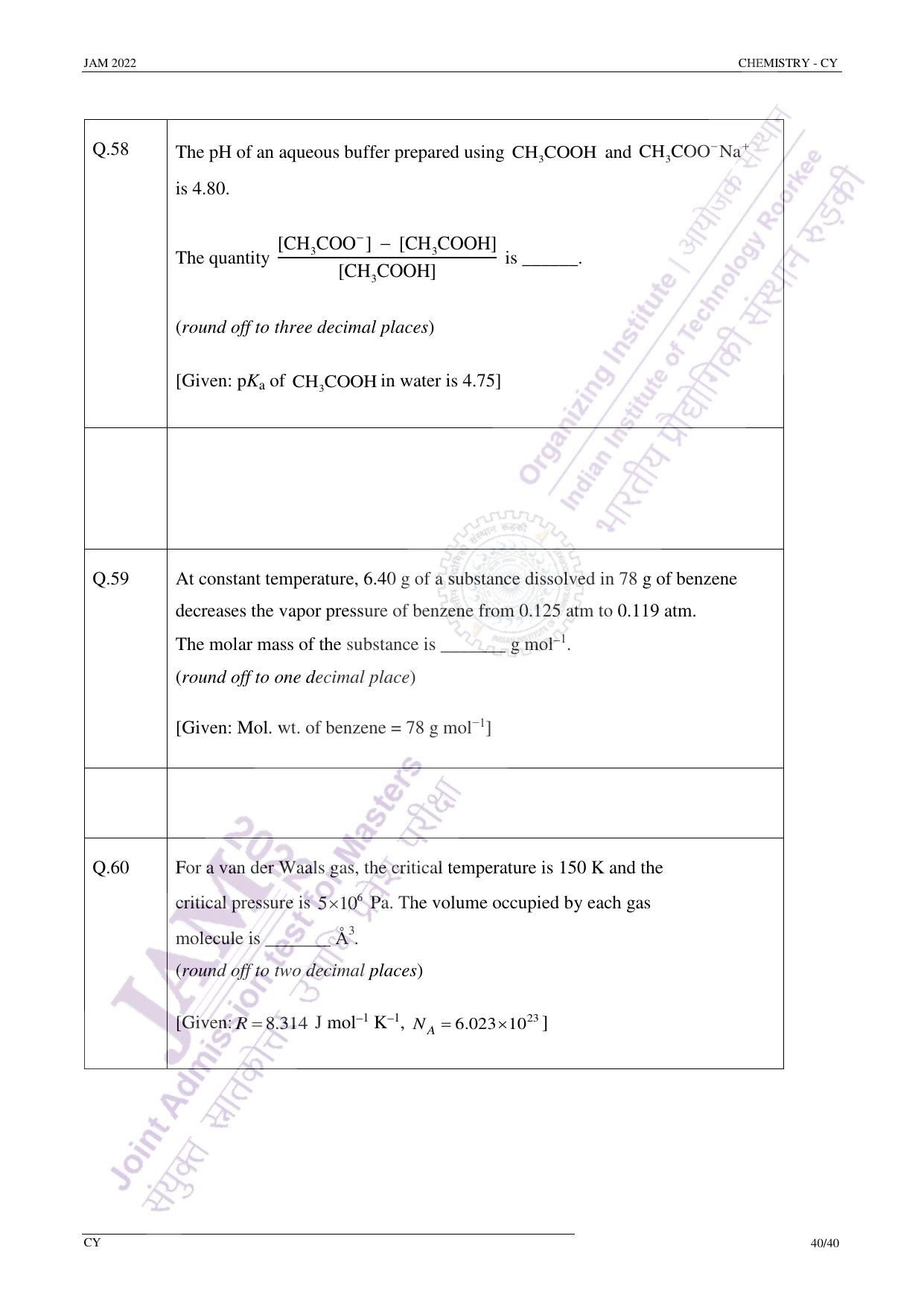 JAM 2022: CY Question Paper - Page 39