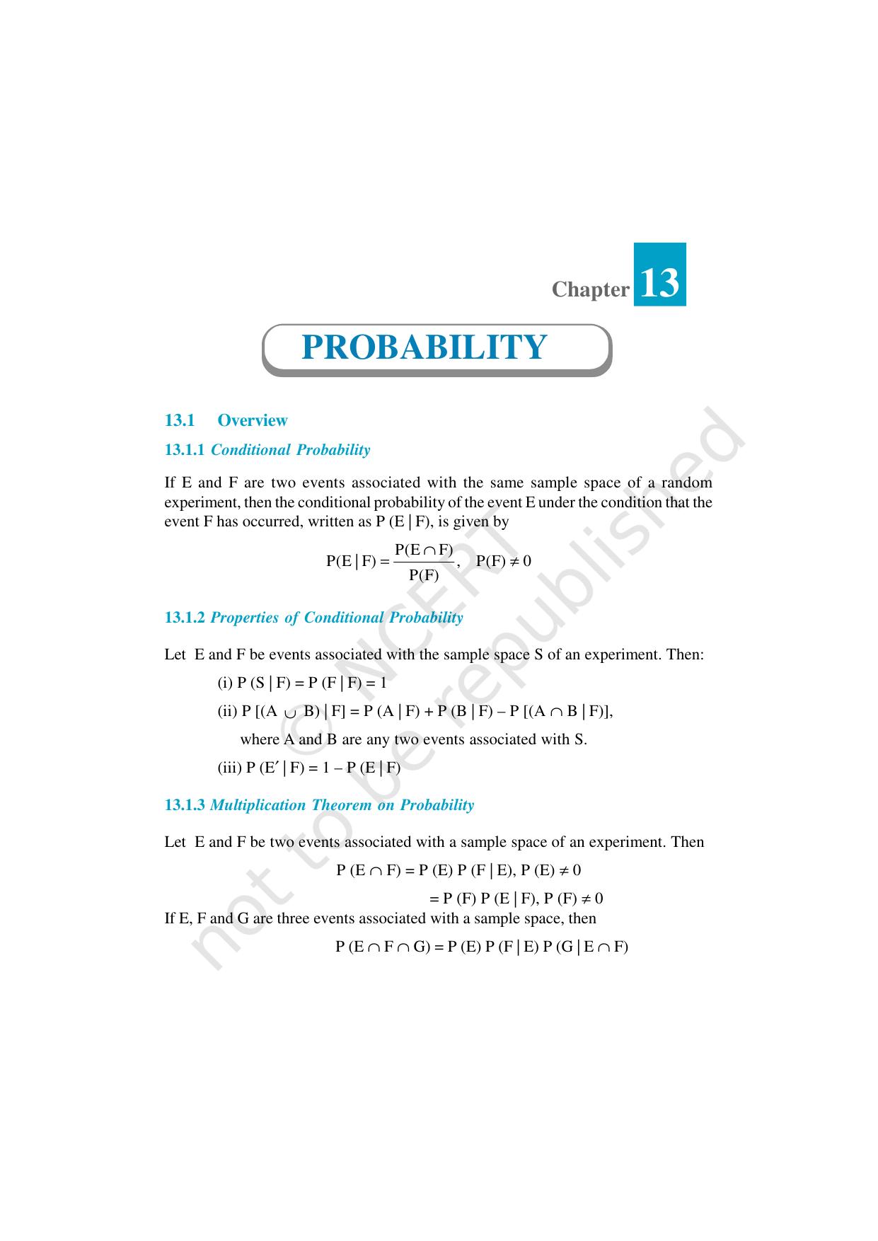 NCERT Exemplar Class 12: Mathematics Unit 13 (Probability) - Page 1