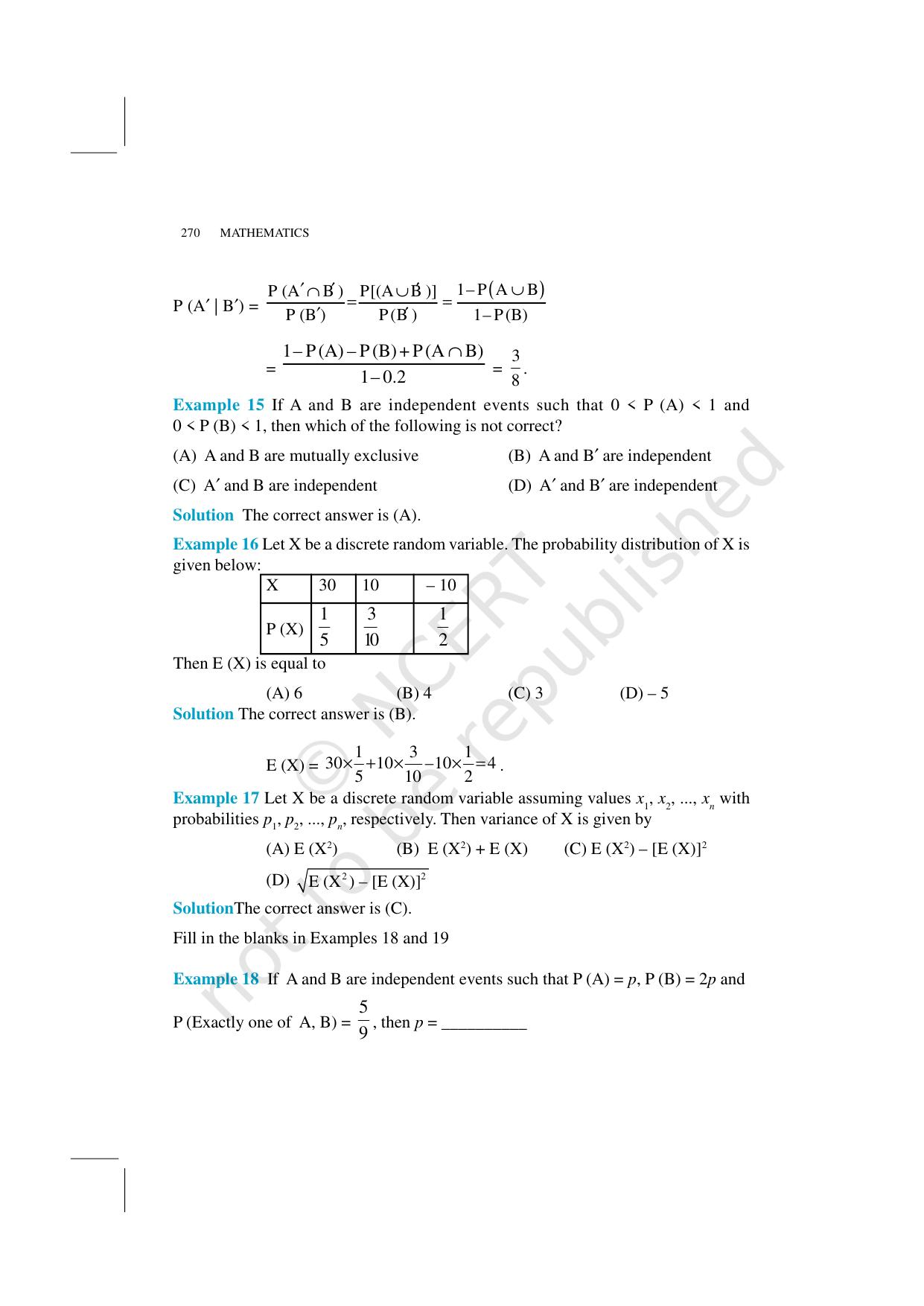NCERT Exemplar Class 12: Mathematics Unit 13 (Probability) - Page 13