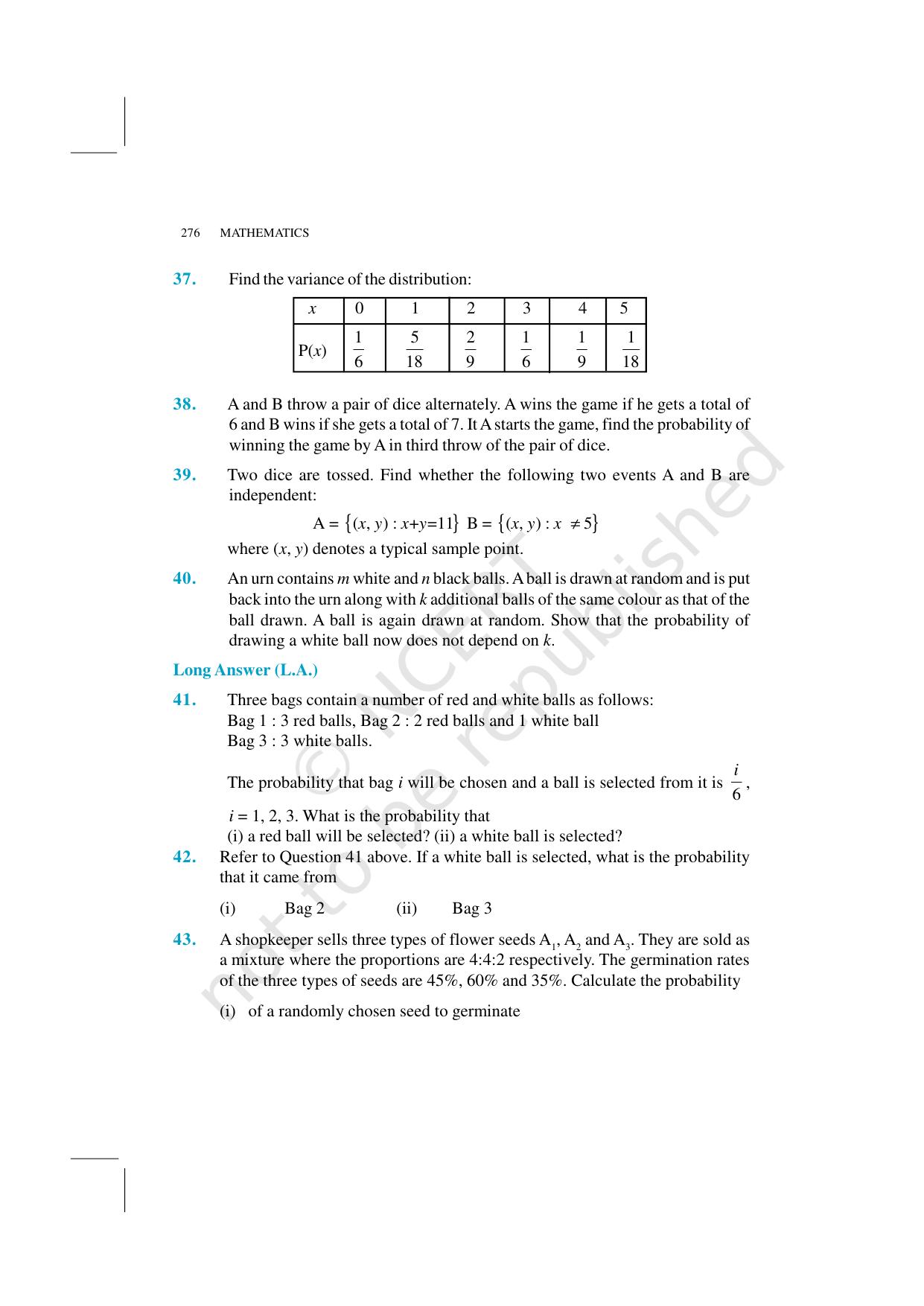 NCERT Exemplar Class 12: Mathematics Unit 13 (Probability) - Page 19