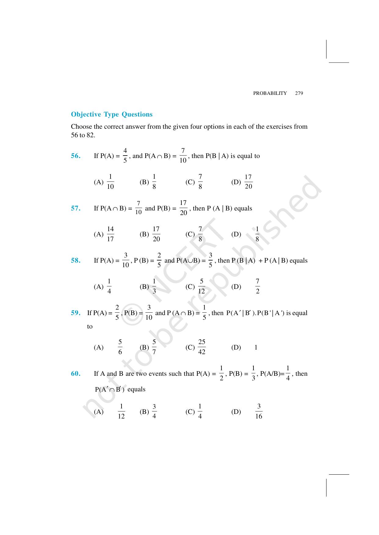 NCERT Exemplar Class 12: Mathematics Unit 13 (Probability) - Page 22