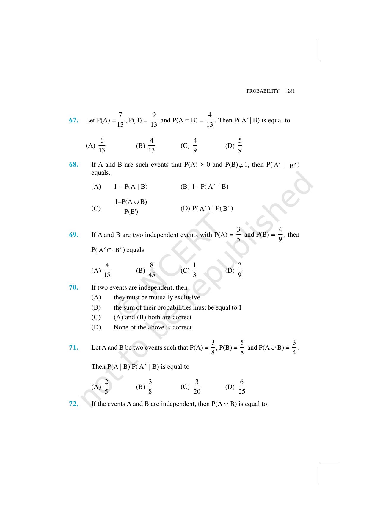 NCERT Exemplar Class 12: Mathematics Unit 13 (Probability) - Page 24