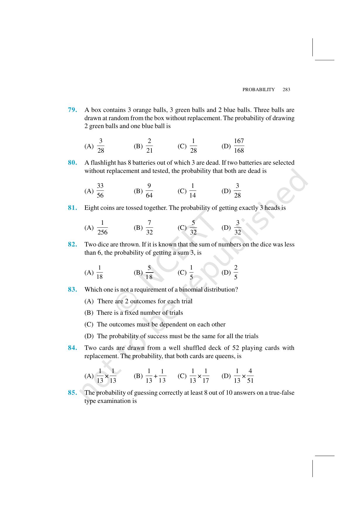 NCERT Exemplar Class 12: Mathematics Unit 13 (Probability) - Page 26