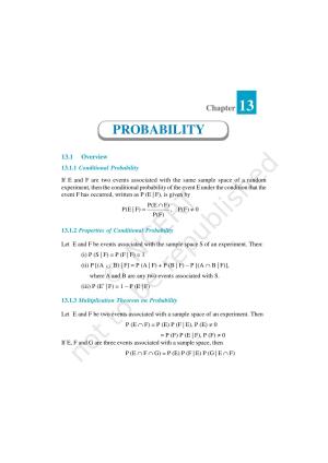 NCERT Exemplar Class 12: Mathematics Unit 13 (Probability)