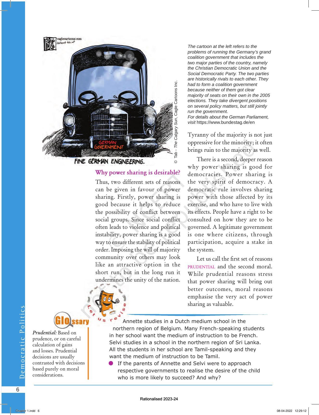 NCERT Book for Class 10 Political Science Chapter 1 Power Sharing - Page 6