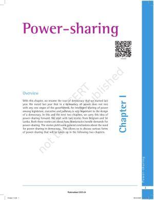 NCERT Book for Class 10 Political Science Chapter 1 Power Sharing