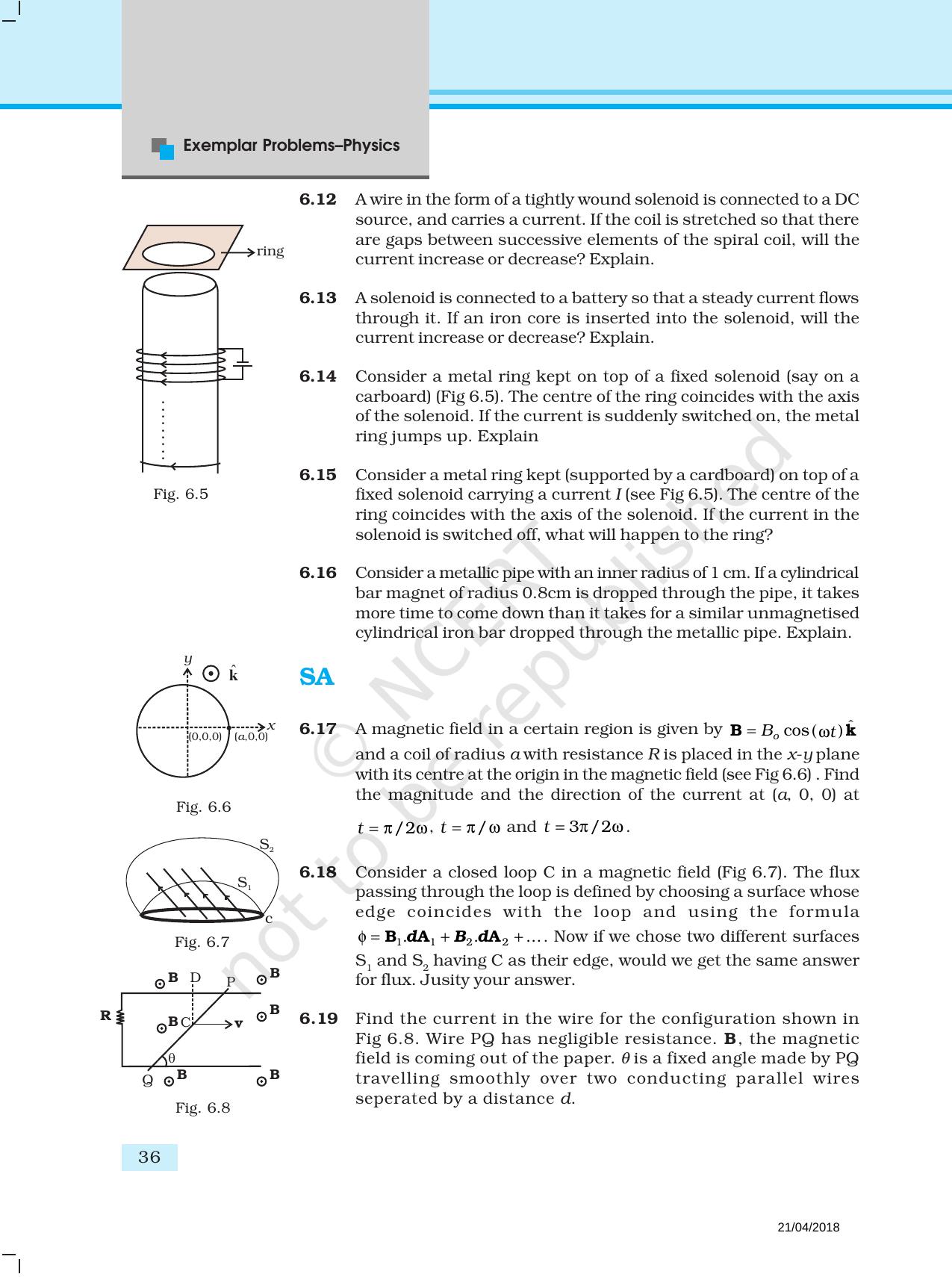 NCERT Exemplar Book for Class 12 Physics: Chapter 6 Electromagnetic Induction - Page 4