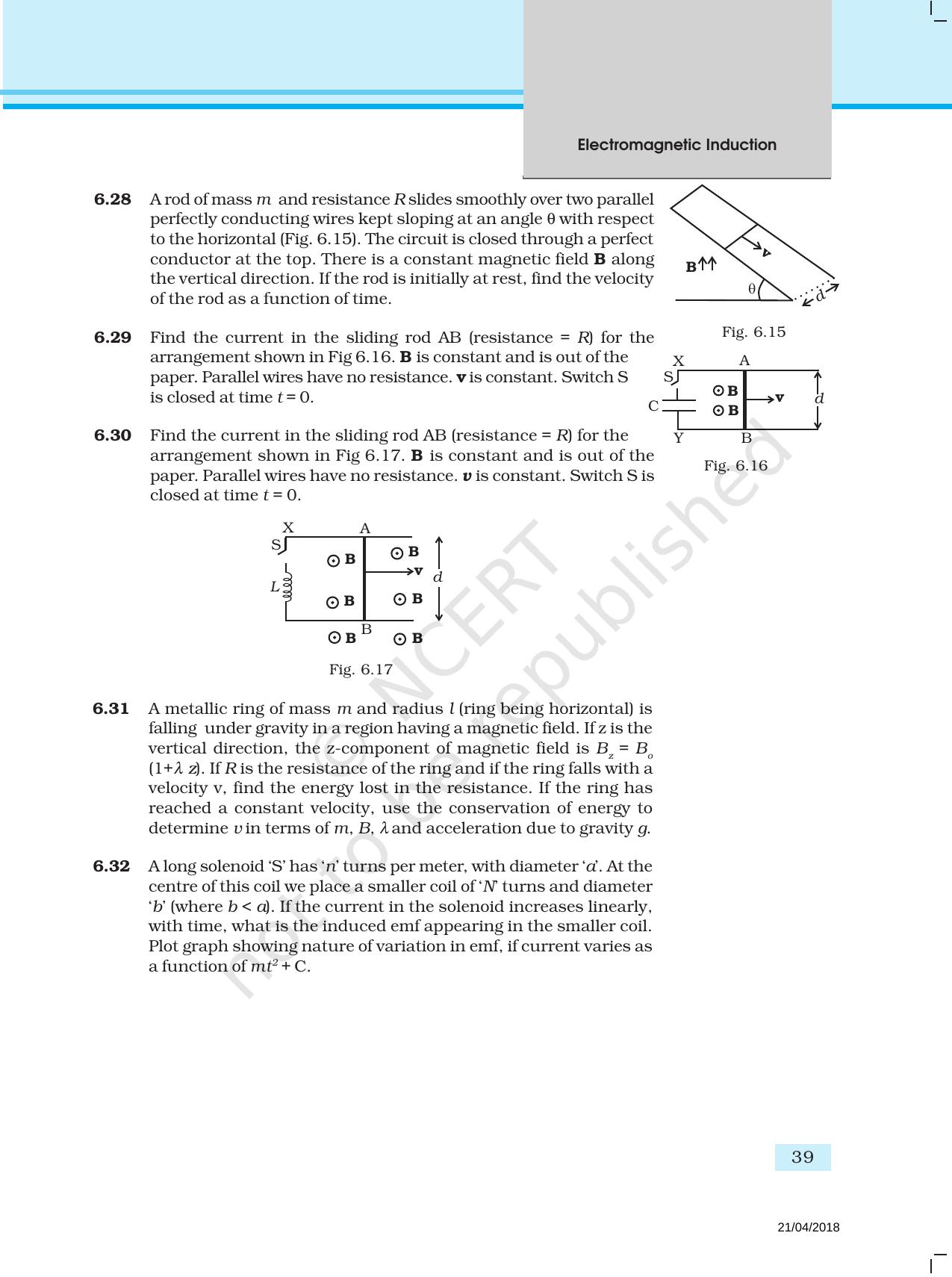 NCERT Exemplar Book for Class 12 Physics: Chapter 6 Electromagnetic Induction - Page 7