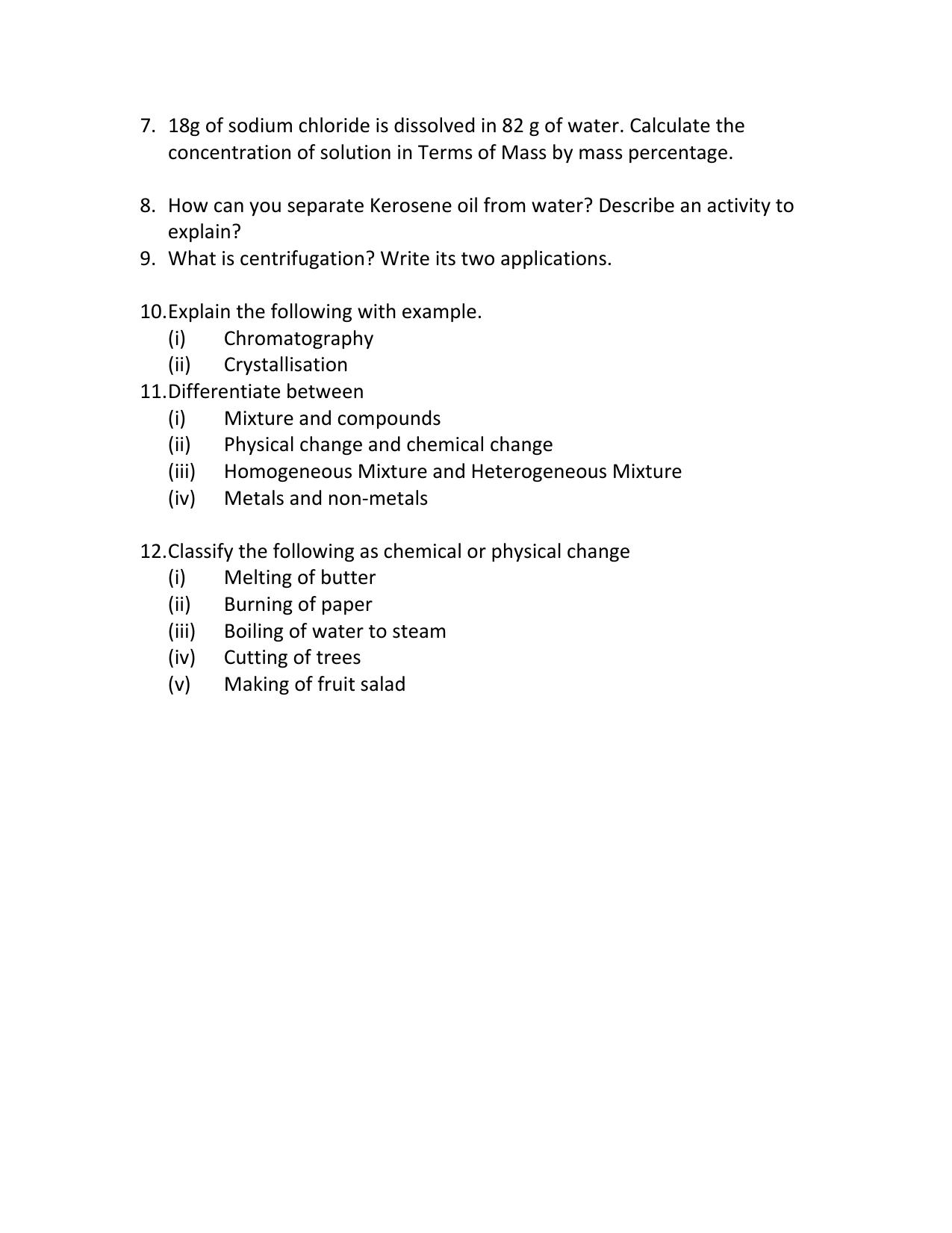 CBSE Worksheets for Class 9 Chemistry Assignment 4 - Page 2