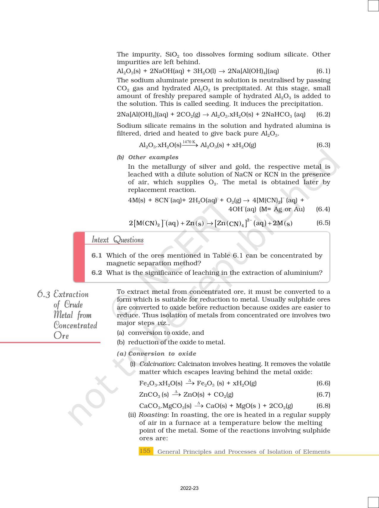 NCERT Book for Class 12 Chemistry Chapter 6 General Principles and Processes of Isolation of Elements - Page 7