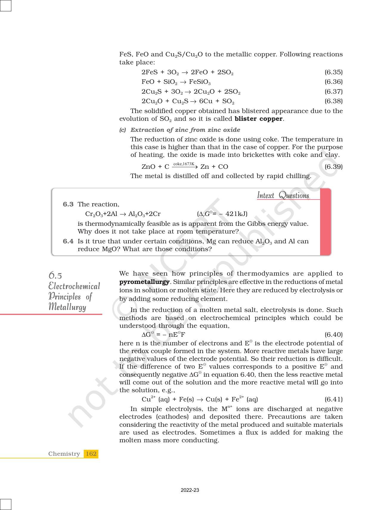 NCERT Book for Class 12 Chemistry Chapter 6 General Principles and Processes of Isolation of Elements - Page 14