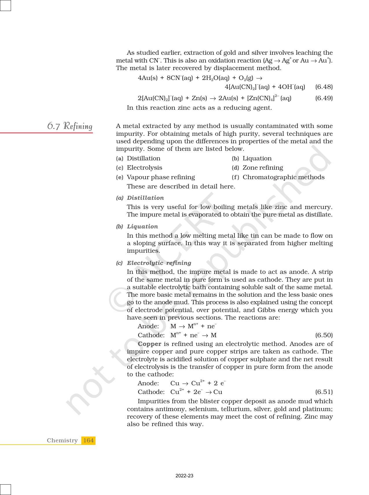 NCERT Book for Class 12 Chemistry Chapter 6 General Principles and Processes of Isolation of Elements - Page 16