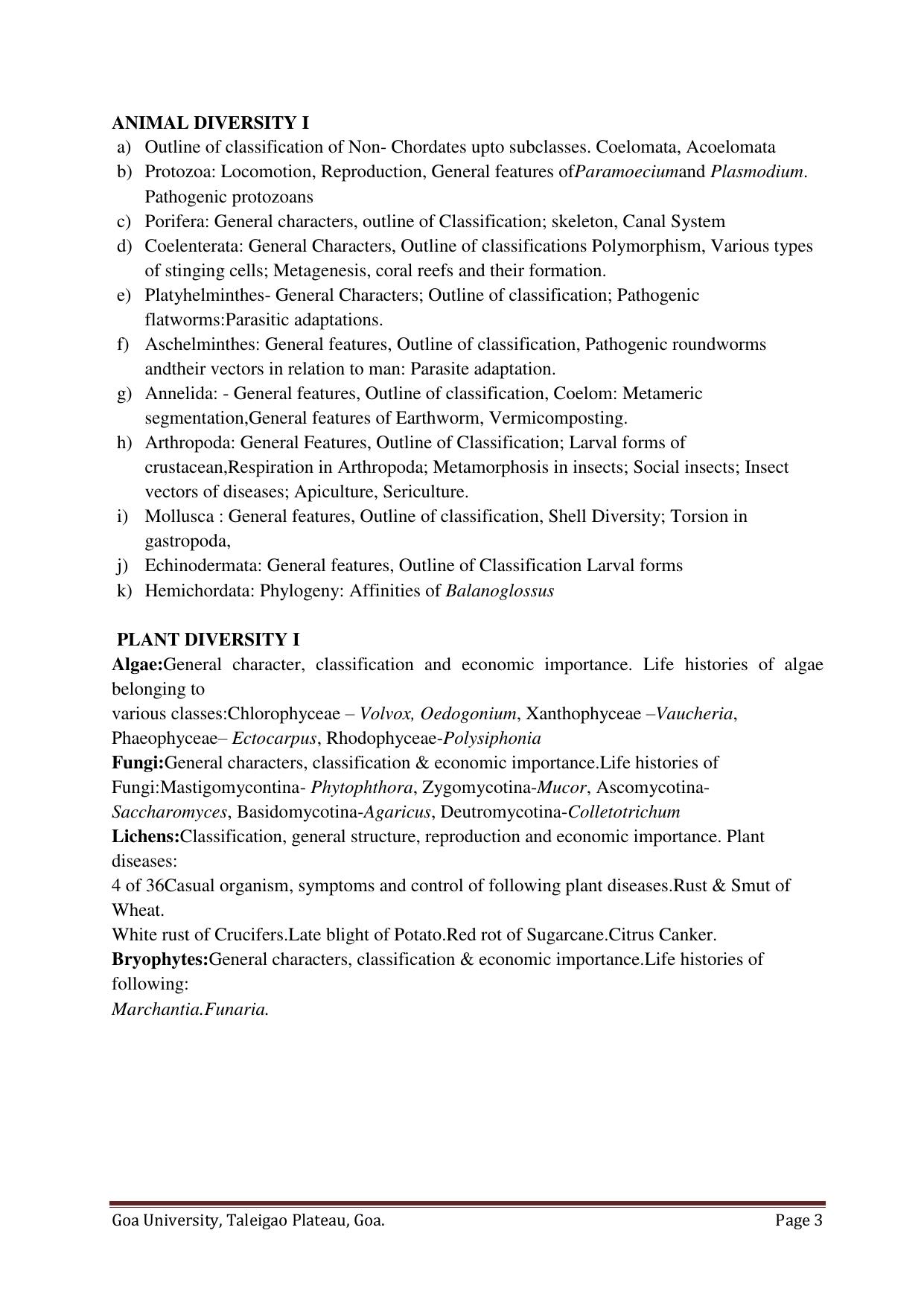 GU ART Biotechnology Syllabus - Page 3
