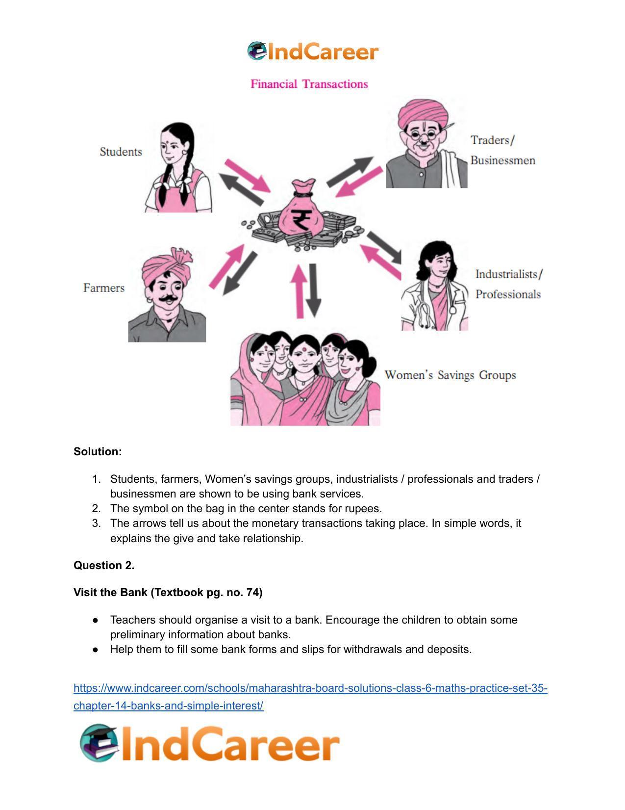Maharashtra Board Solutions Class 6-Maths (Practice Set 35): Chapter 14- Banks and Simple Interest - Page 6