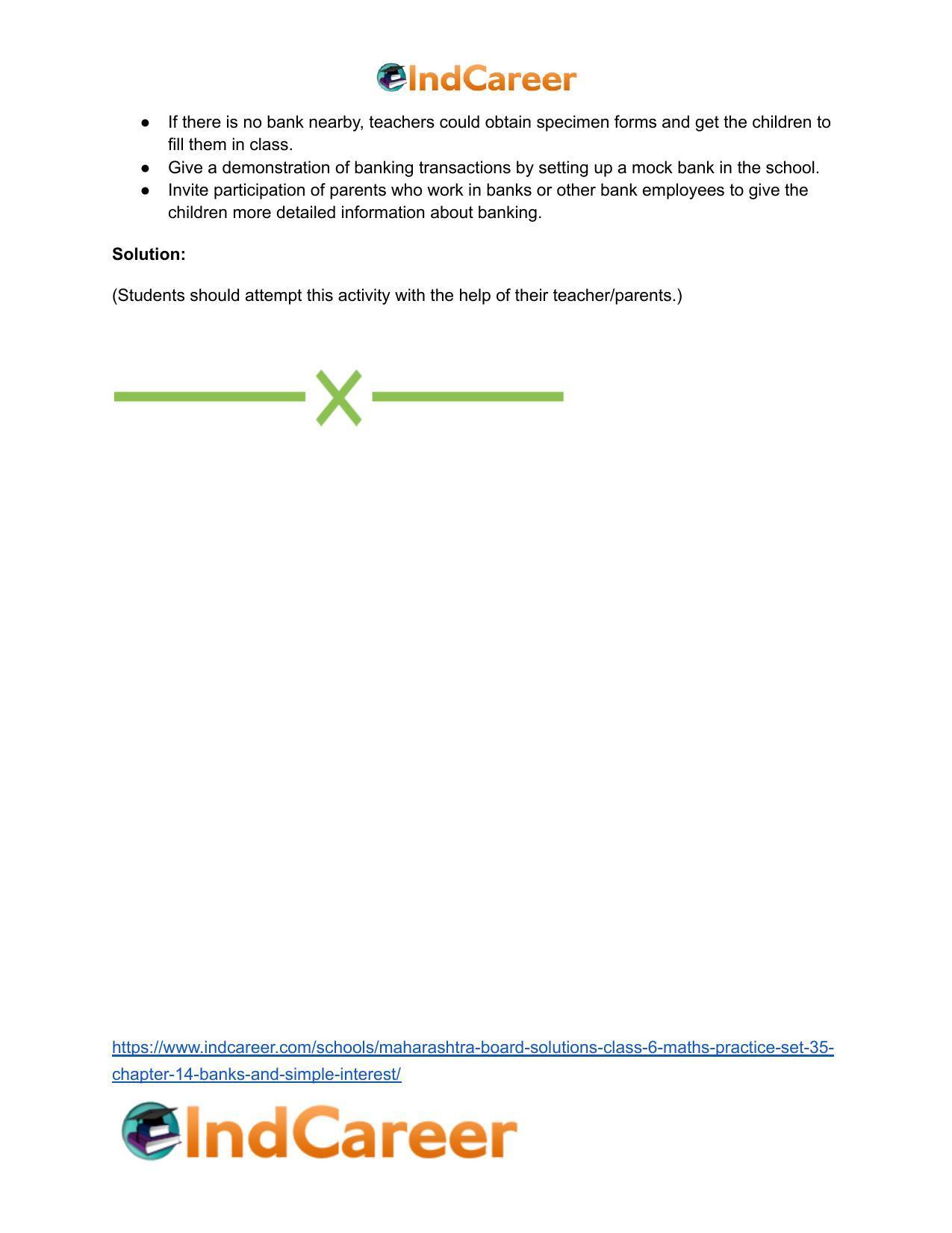 Maharashtra Board Solutions Class 6-Maths (Practice Set 35): Chapter 14- Banks and Simple Interest - Page 7