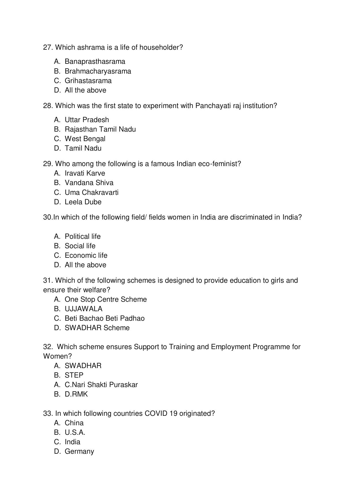 Odisha CPET GSWS SET II 2021 Question Paper - Page 5