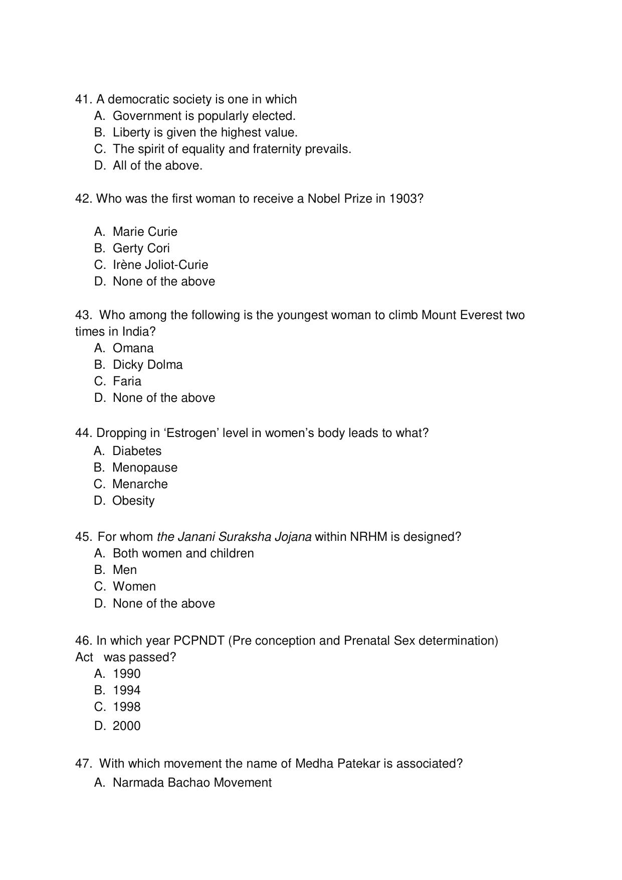 Odisha CPET GSWS SET II 2021 Question Paper - Page 7