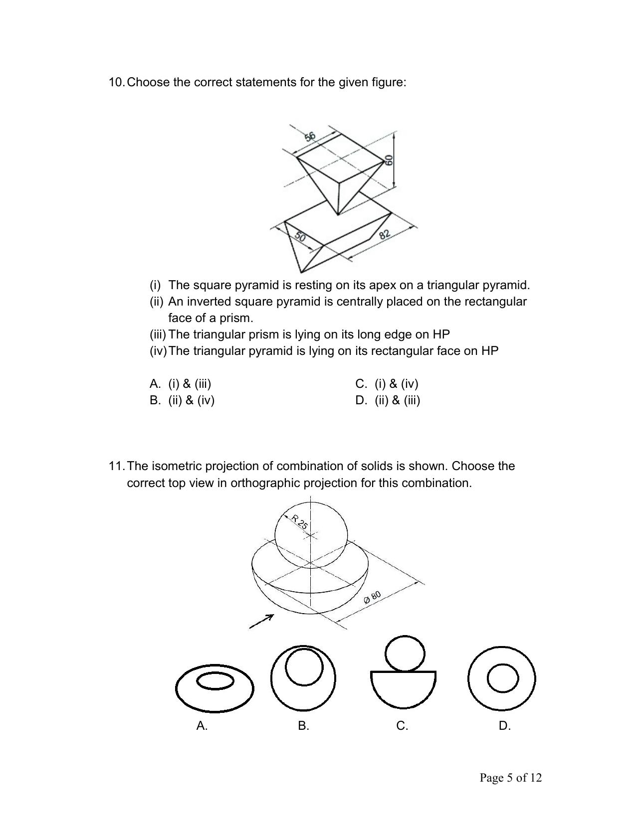 CBSE Class 12 Engg. Graphic Sample Question Paper 2024-25 - Page 5