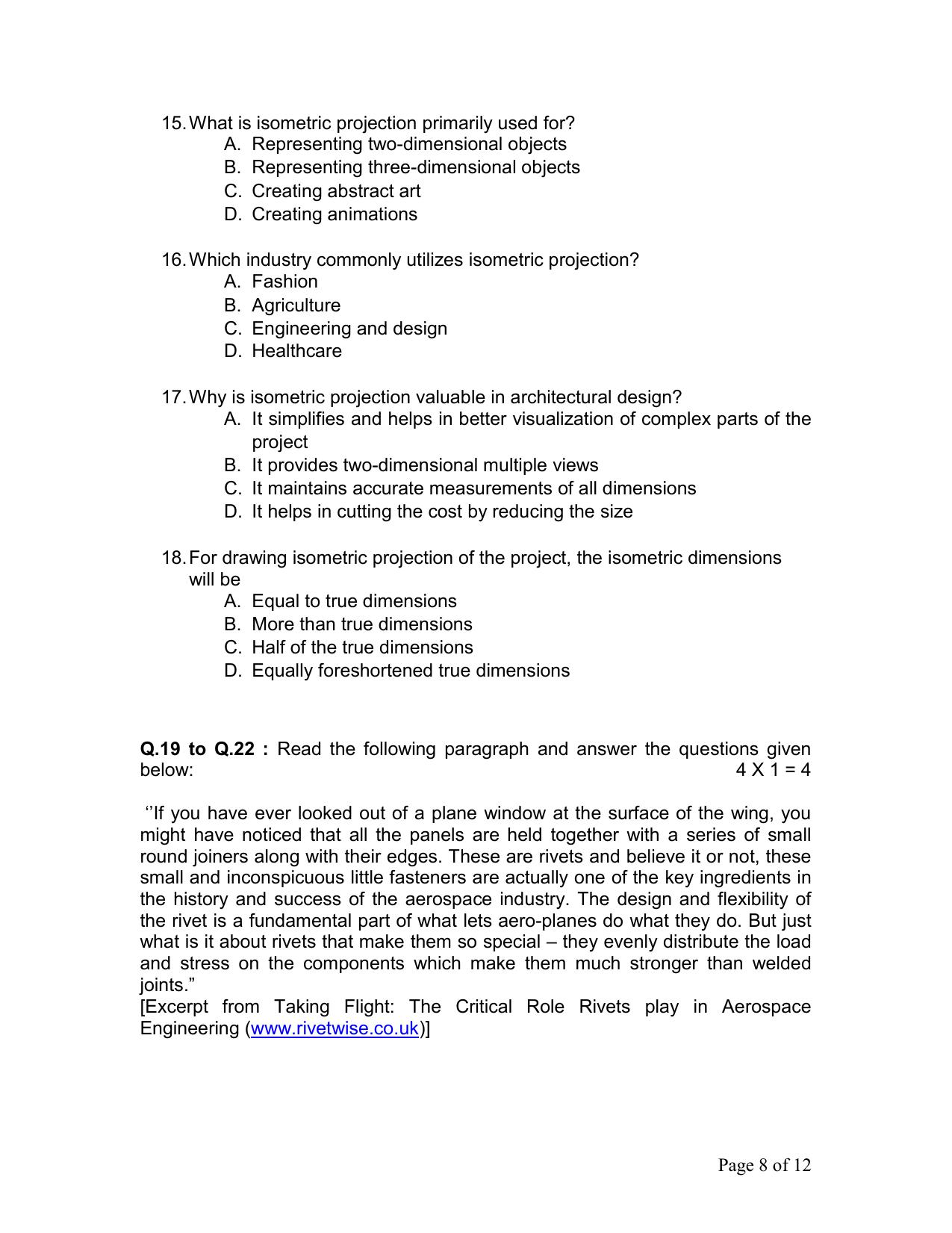 CBSE Class 12 Engg. Graphic Sample Question Paper 2024-25 - Page 8