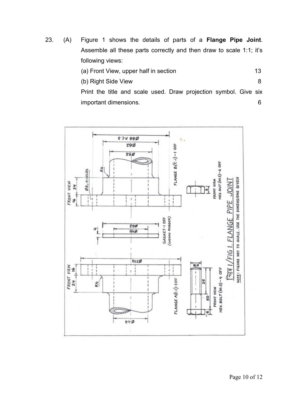 CBSE Class 12 Engg. Graphic Sample Question Paper 2024-25 - Page 10