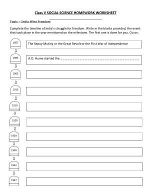 Worksheet for Class 5 Social Science India Wins Freedom Assignment 1